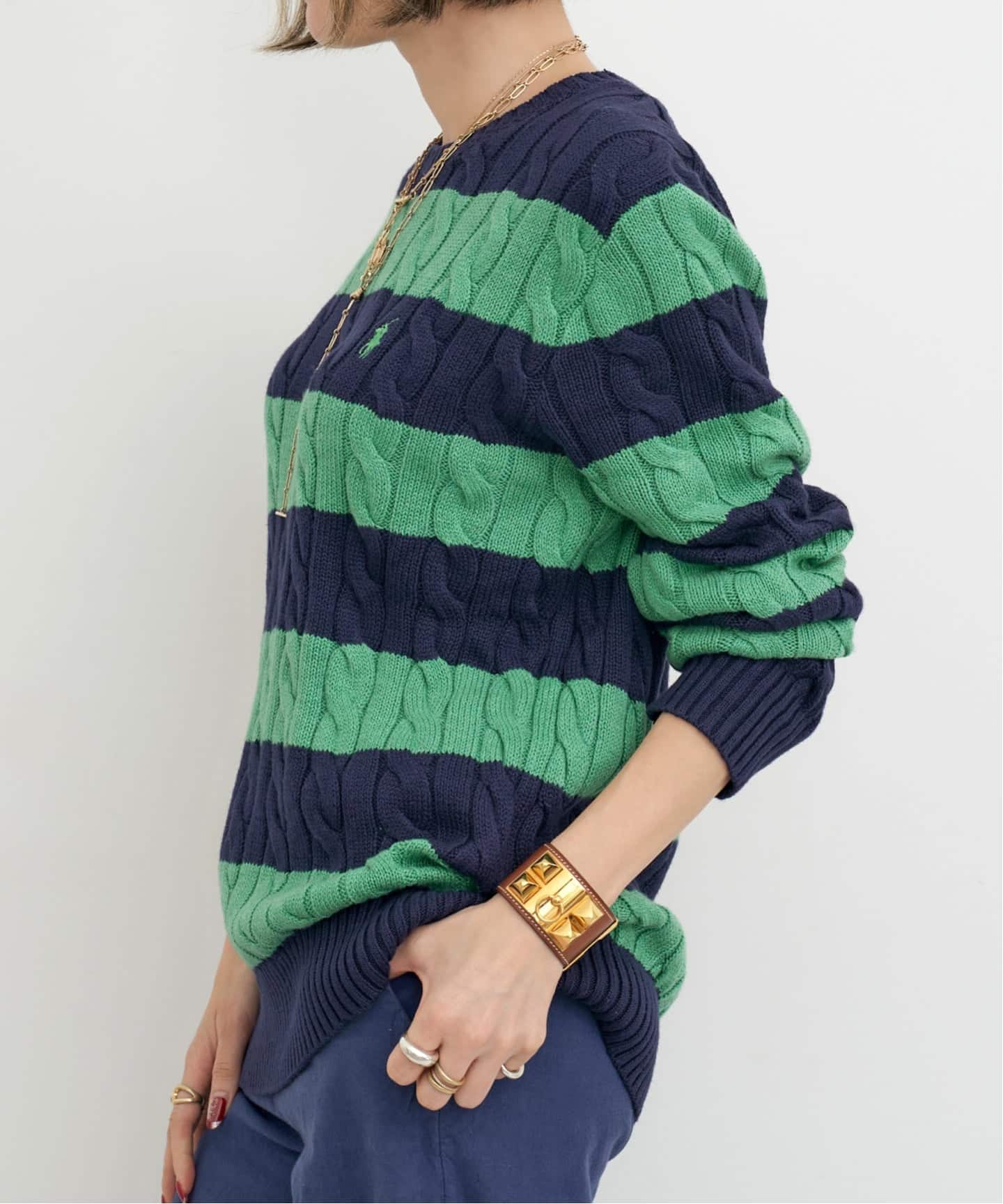 POLO RALPH LAUREN/ポロ ラルフ ローレン】 BORDER KNIT PULLOVER