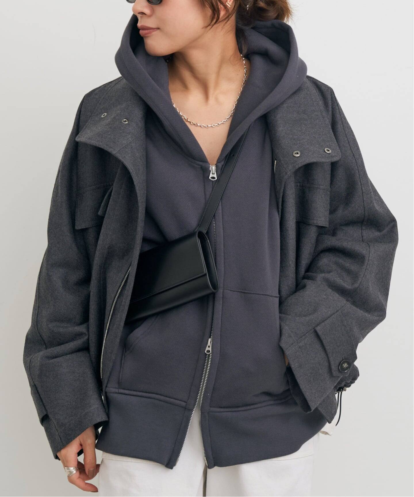 AMERICANA/アメリカーナ】 WIDE FULLZIP HOODIE（パーカー）｜L