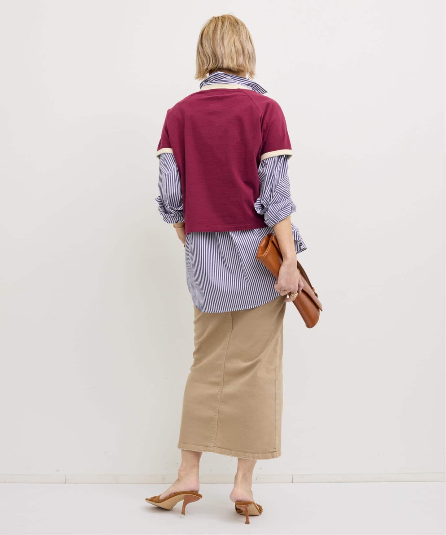 MADISON BLUE/マディソン ブルー】 HALF SLEEVE RINGER TEE（Tシャツ