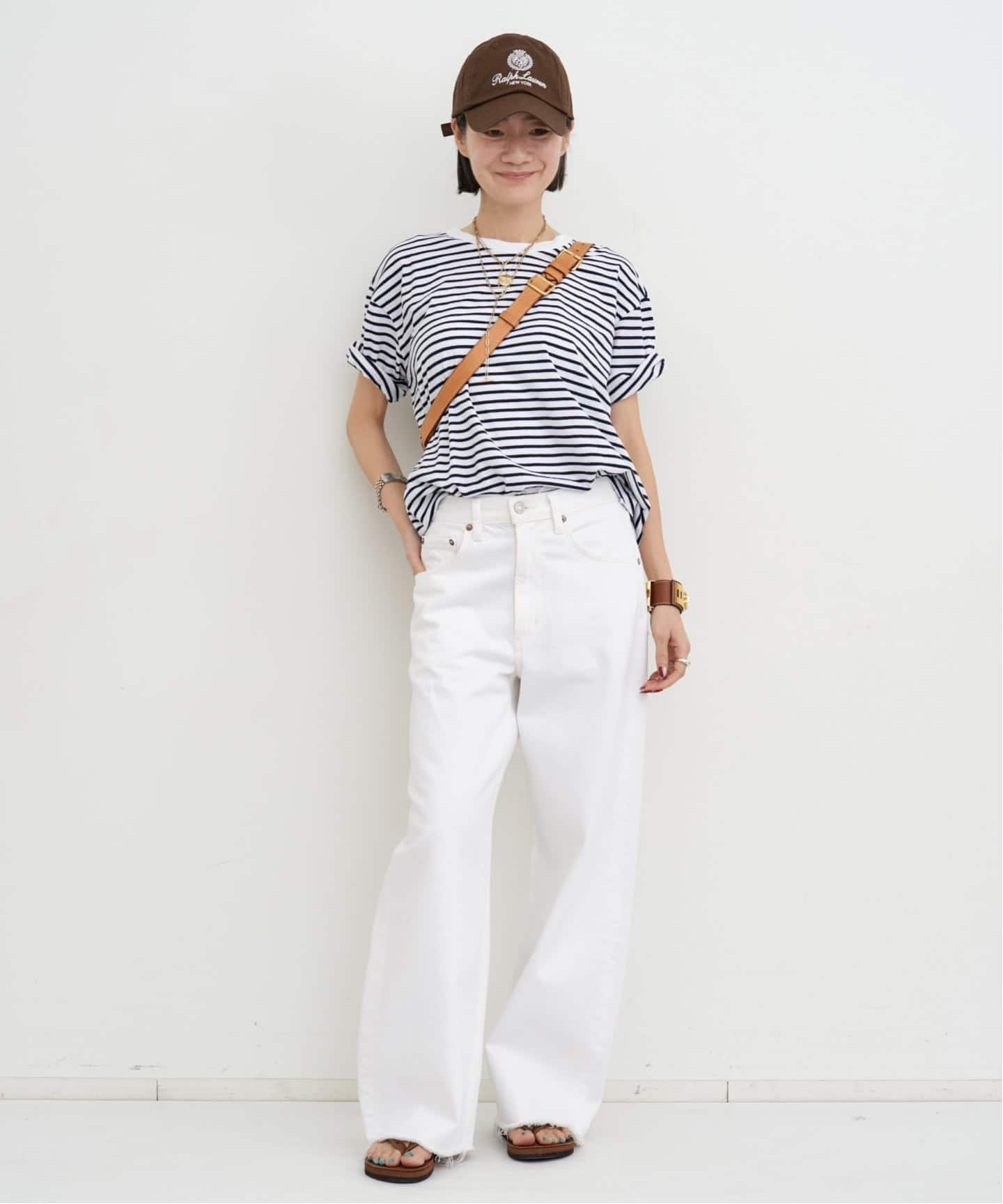 FRANK&EILEEN/フランクアンドアイリーン】 Perry Border Crewneck Tee