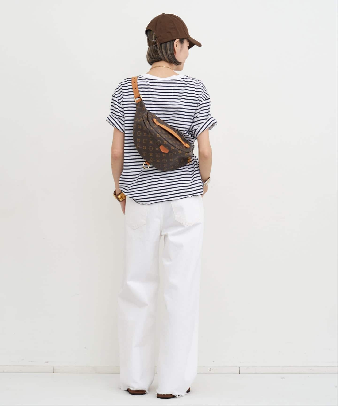FRANK&EILEEN/フランクアンドアイリーン】 Perry Border Crewneck Tee