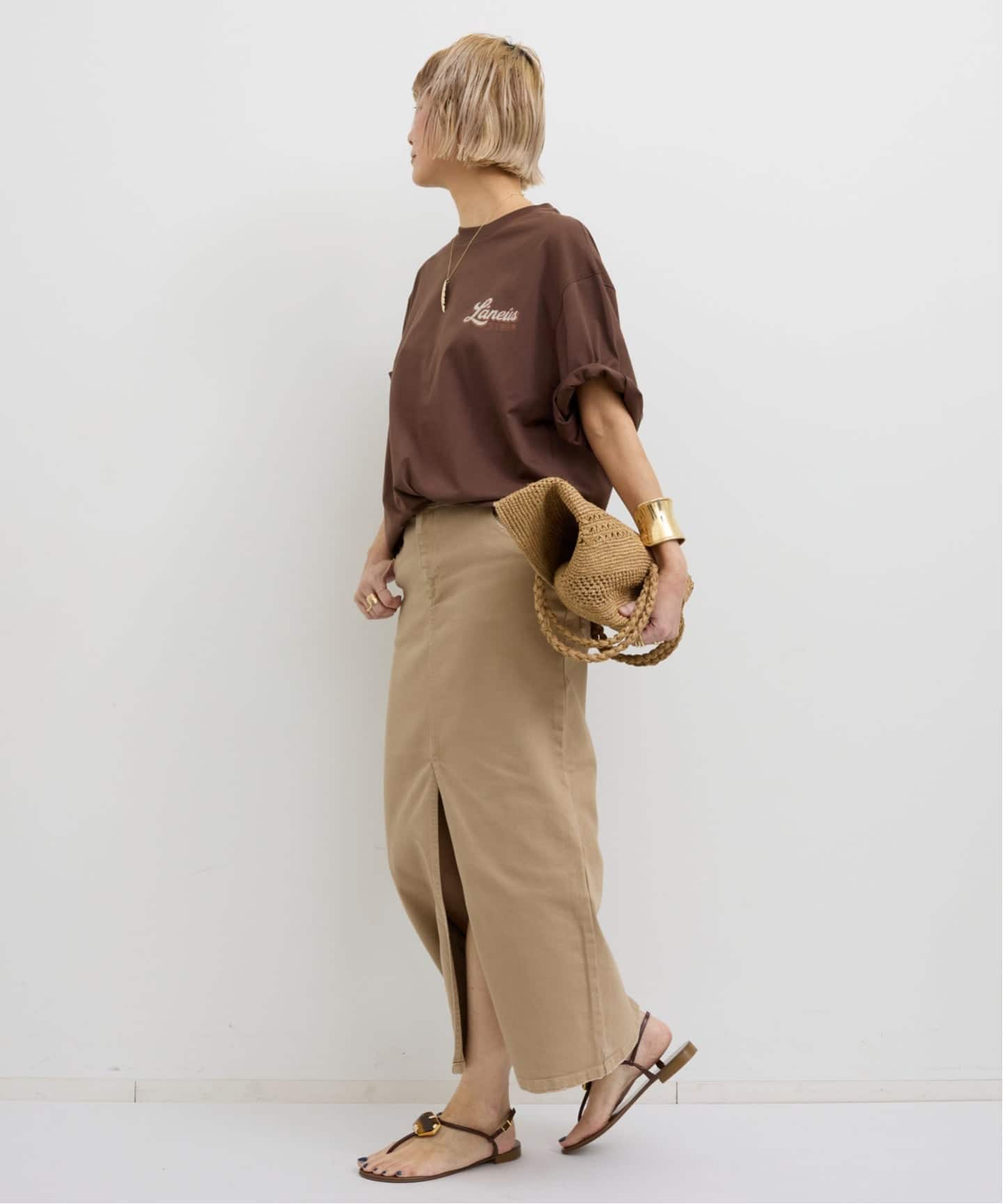 LANEUS/ラネウス】 OVER JERSEY FIT T-SHIRT（Tシャツ／カットソー