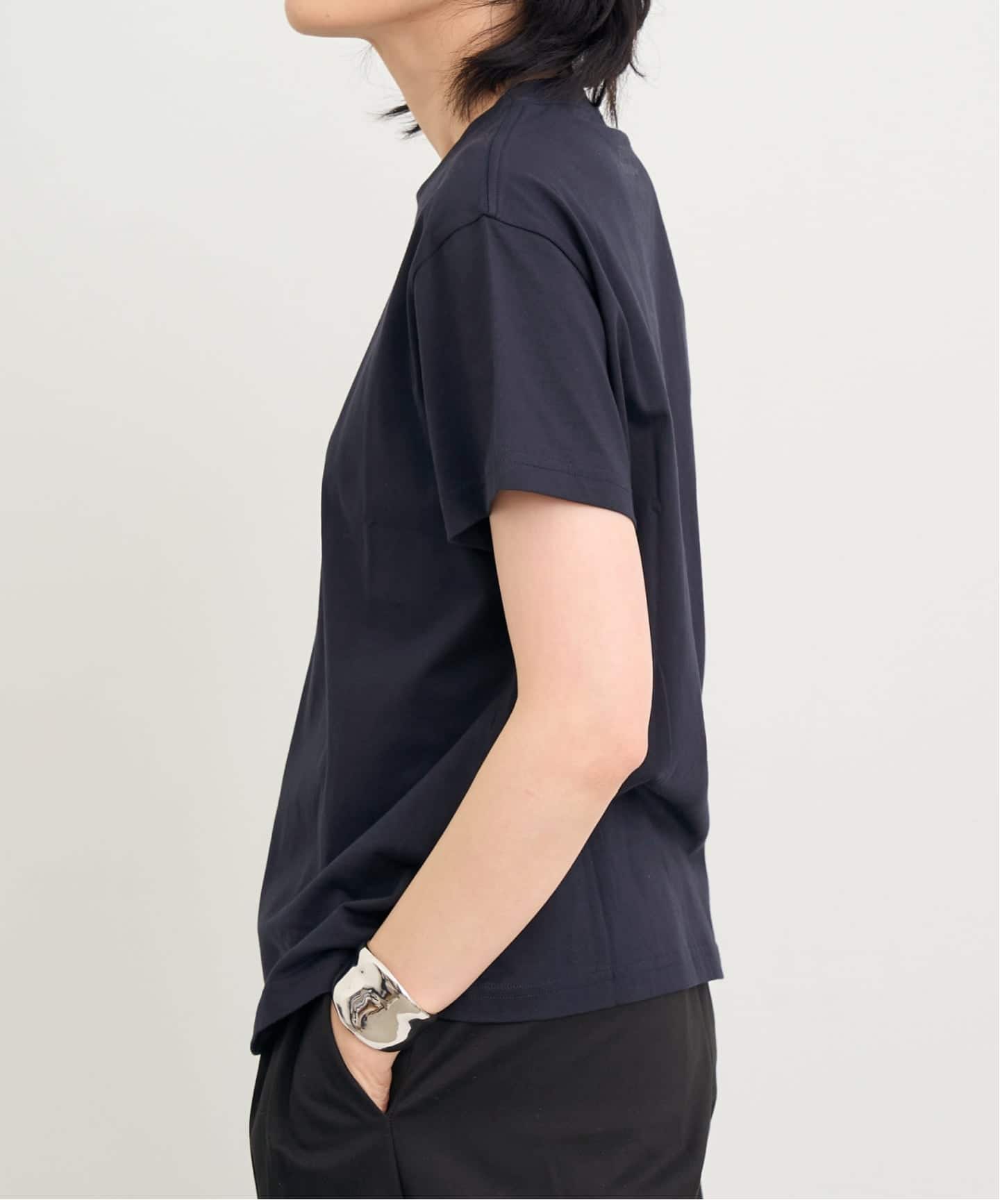 STUDIO NICHOLSON Tee NAVY スタジオニコルソン acne Logo T-Shirt in Deep Blue – SVRN