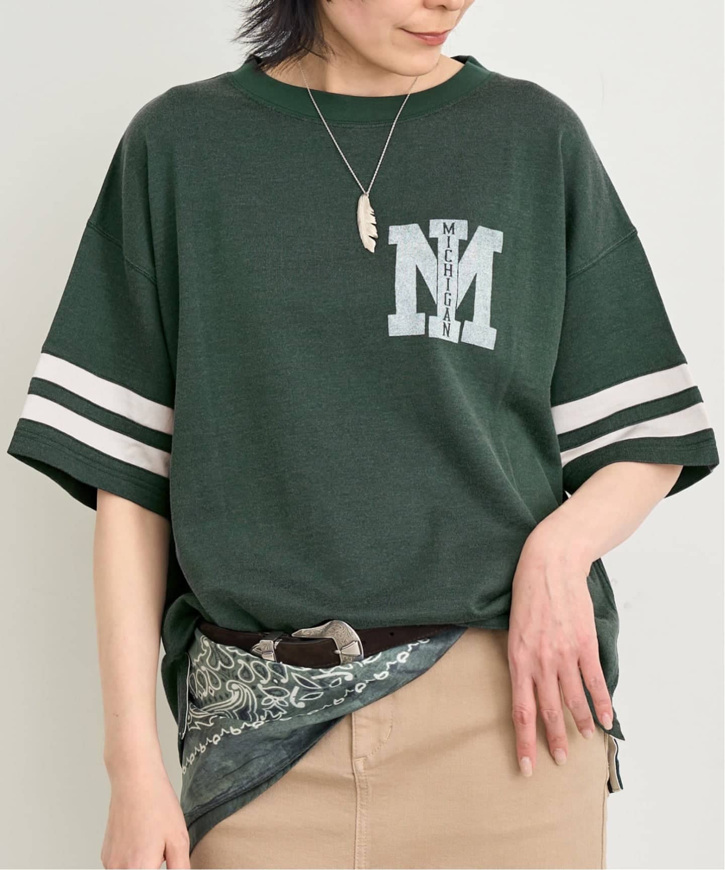 REMI RELIEF/レミ レリーフ】 M PRINT FOOTBALL TEE（Tシャツ