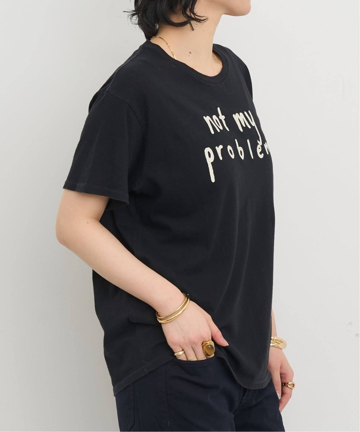 アパルトモン新品　リブTシャツ黒 HIGH-TWIST RIB T-SHIRT（Tシャツ／カットソー）｜L'Appartement