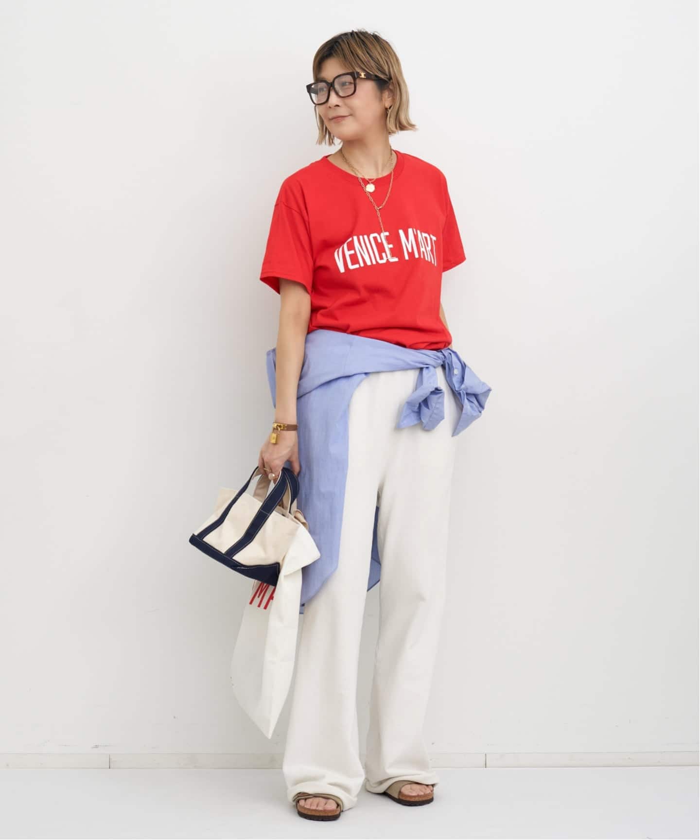 VENICE M'ART/ヴェニス マート】 T-SHIRT（Tシャツ／カットソー）｜L