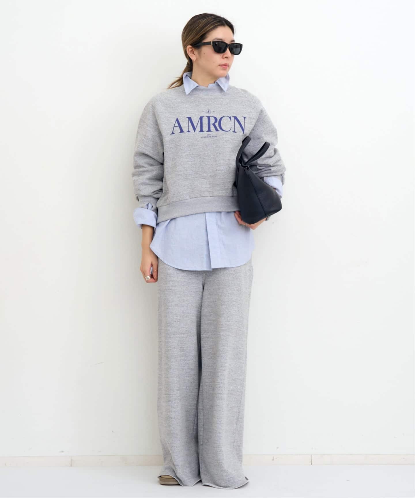 AMERICANA/アメリカーナ】 BACK ZIP SWEAT（スウェット）｜L