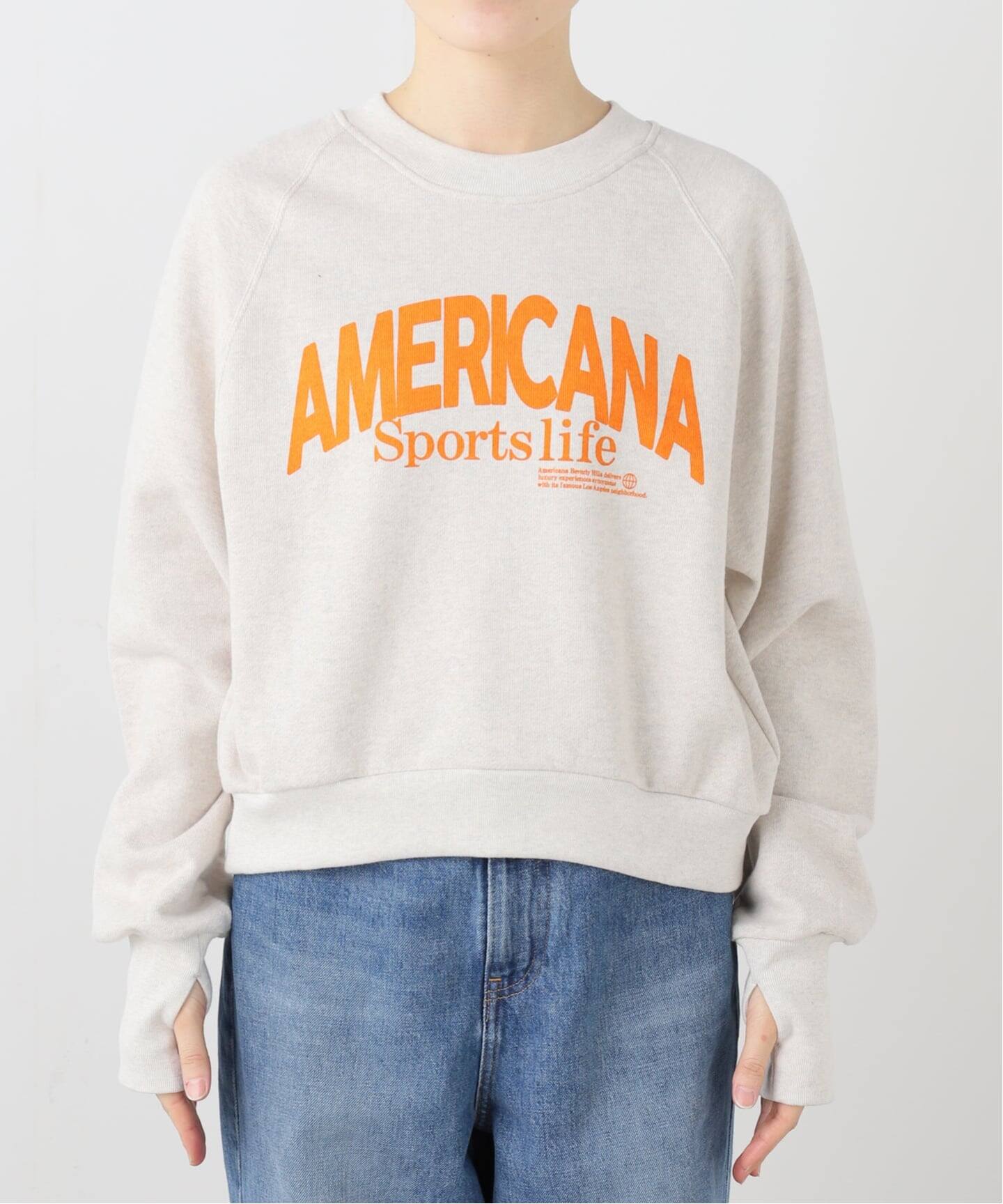 AMERICANA/アメリカーナ】 BACK ZIP SWEAT（スウェット）｜L