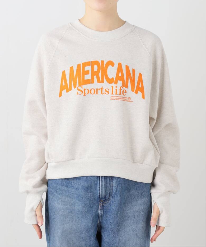AMERICANA/アメリカーナ】 BACK ZIP SWEAT（スウェット）｜L 