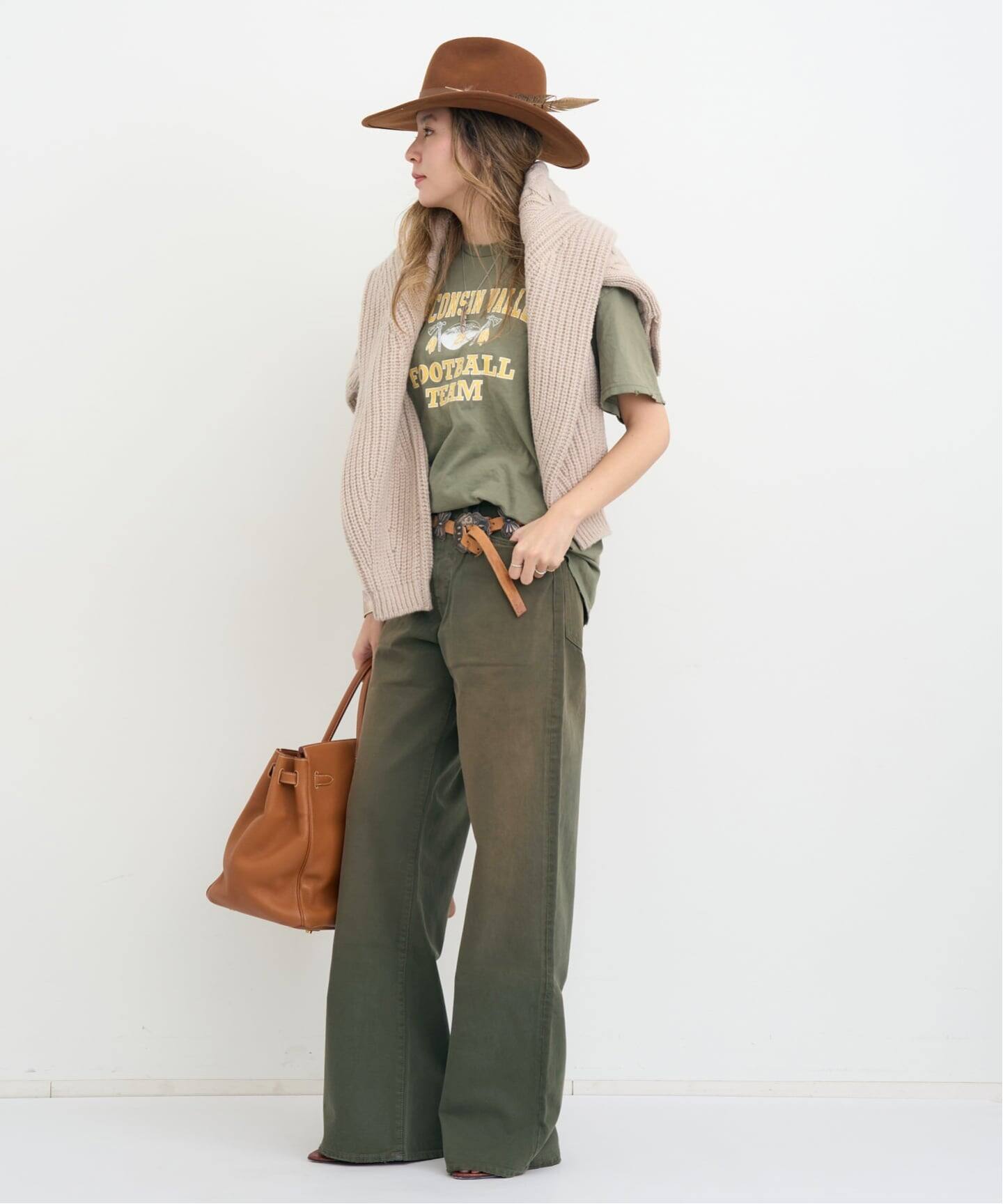 【未使用タグ付】〈JOHNBULL〉Like Vintage Tee Olive JOHNBULL/ジョンブル】 Like Vintage Tee Olive（Tシャツ／カットソー
