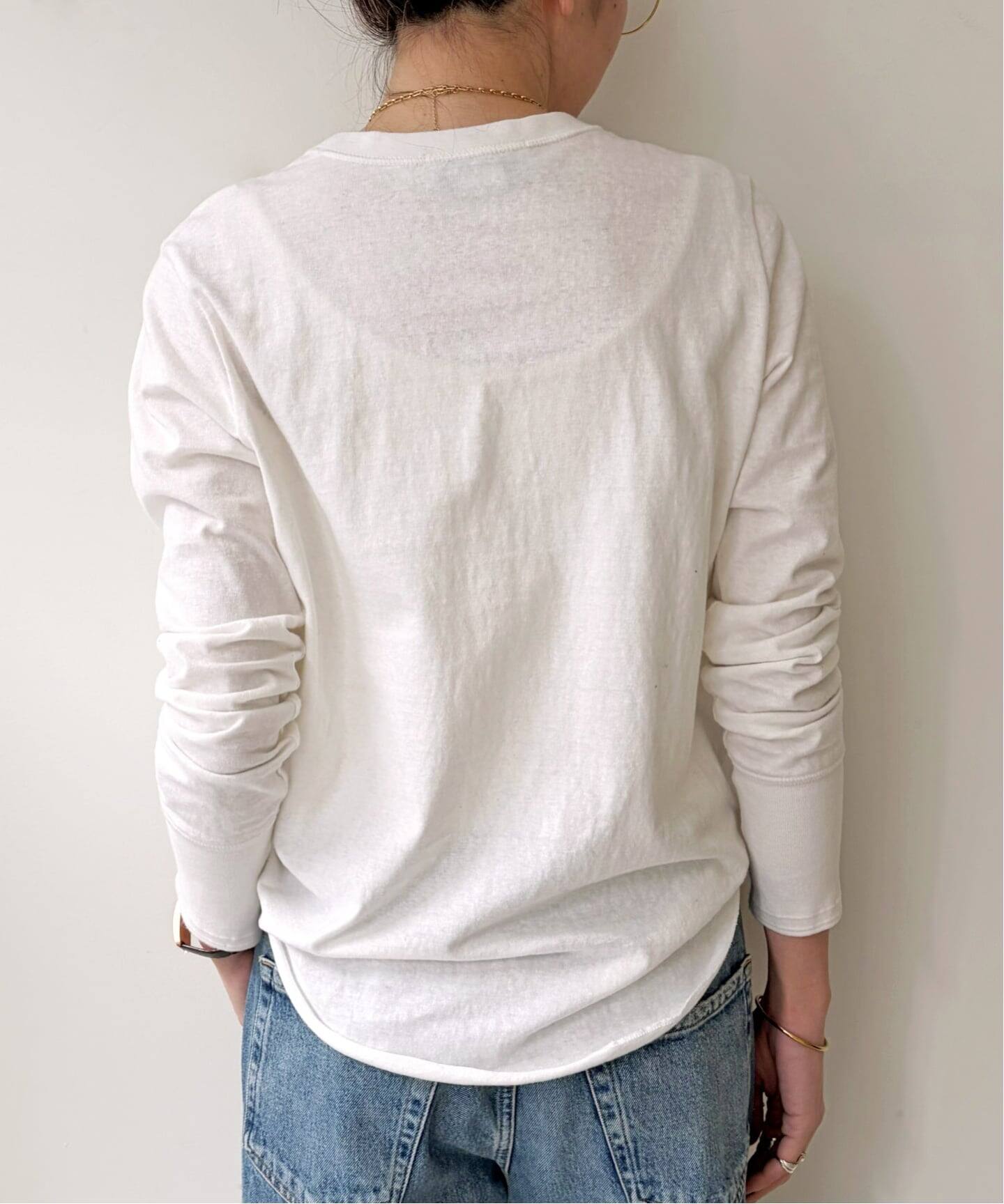 AMERICANA/アメリカーナ】 CREWNECK LONG SLEEVE TEE（Tシャツ 