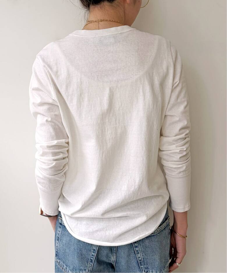 AMERICANA/アメリカーナ】 CREWNECK LONG SLEEVE TEE（Tシャツ 