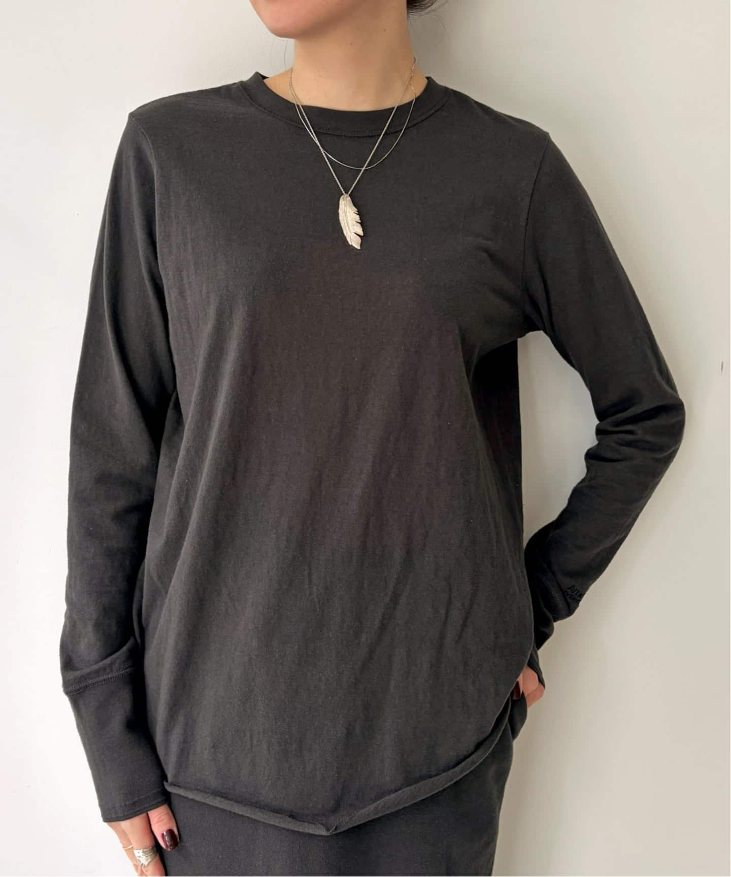 予約》【AMERICANA/アメリカーナ】 CREWNECK LONG SLEEVE TEE（Tシャツ