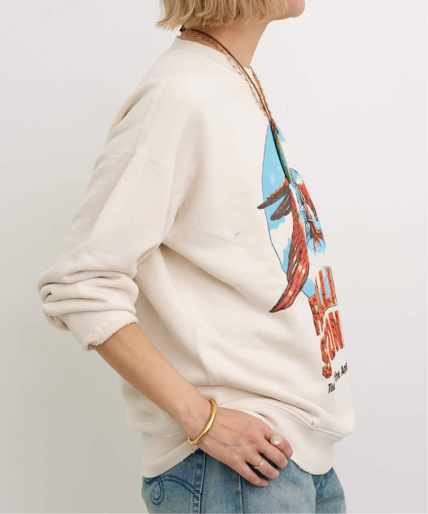 MADE WORN/メイド ウォン】 R.STONES CREW SWEAT（スウェット）｜L