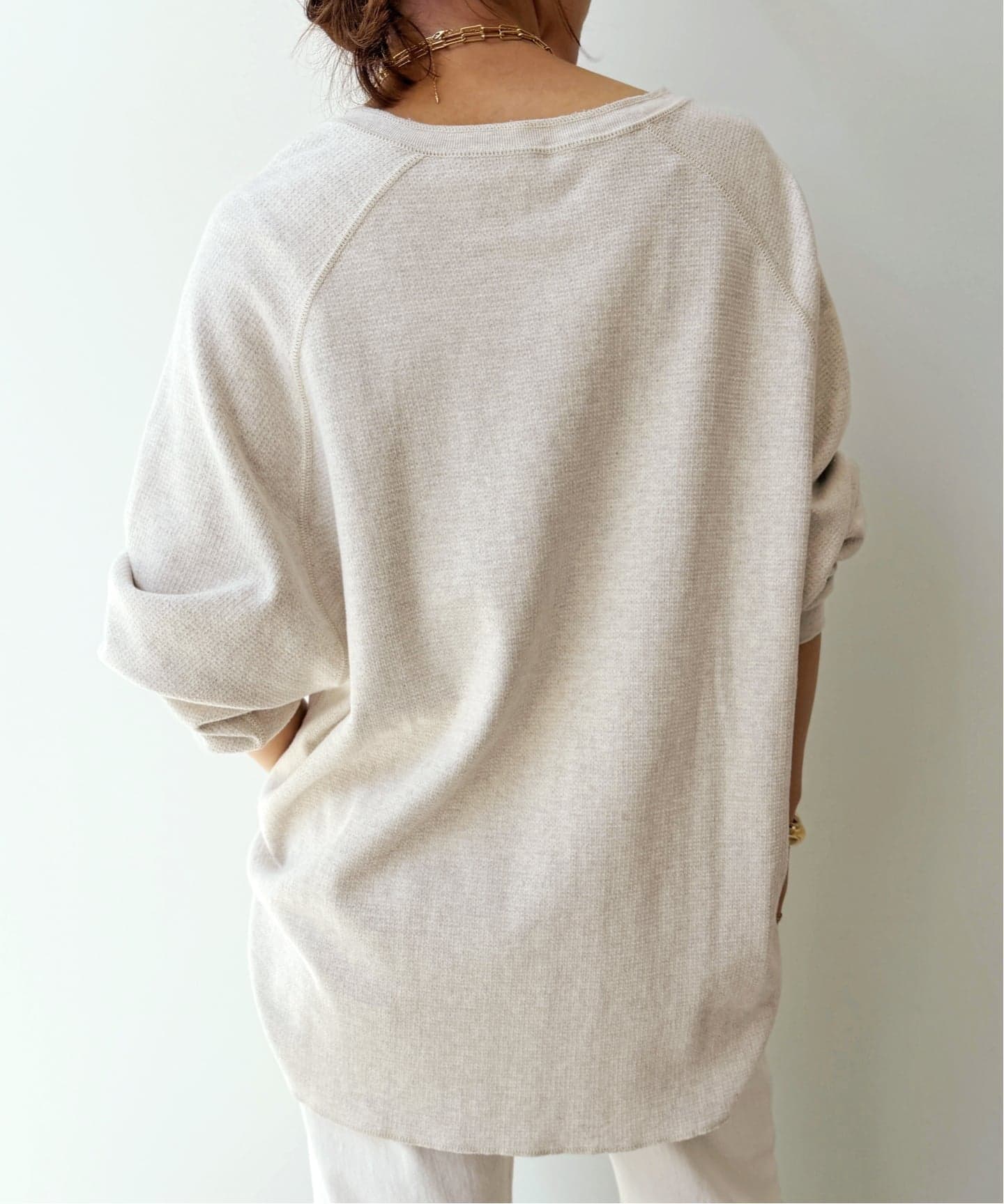 REMI RELIEF/レミ レリーフ】 W TUCK HENLEY NECK LONGSLEEVE TEE（T