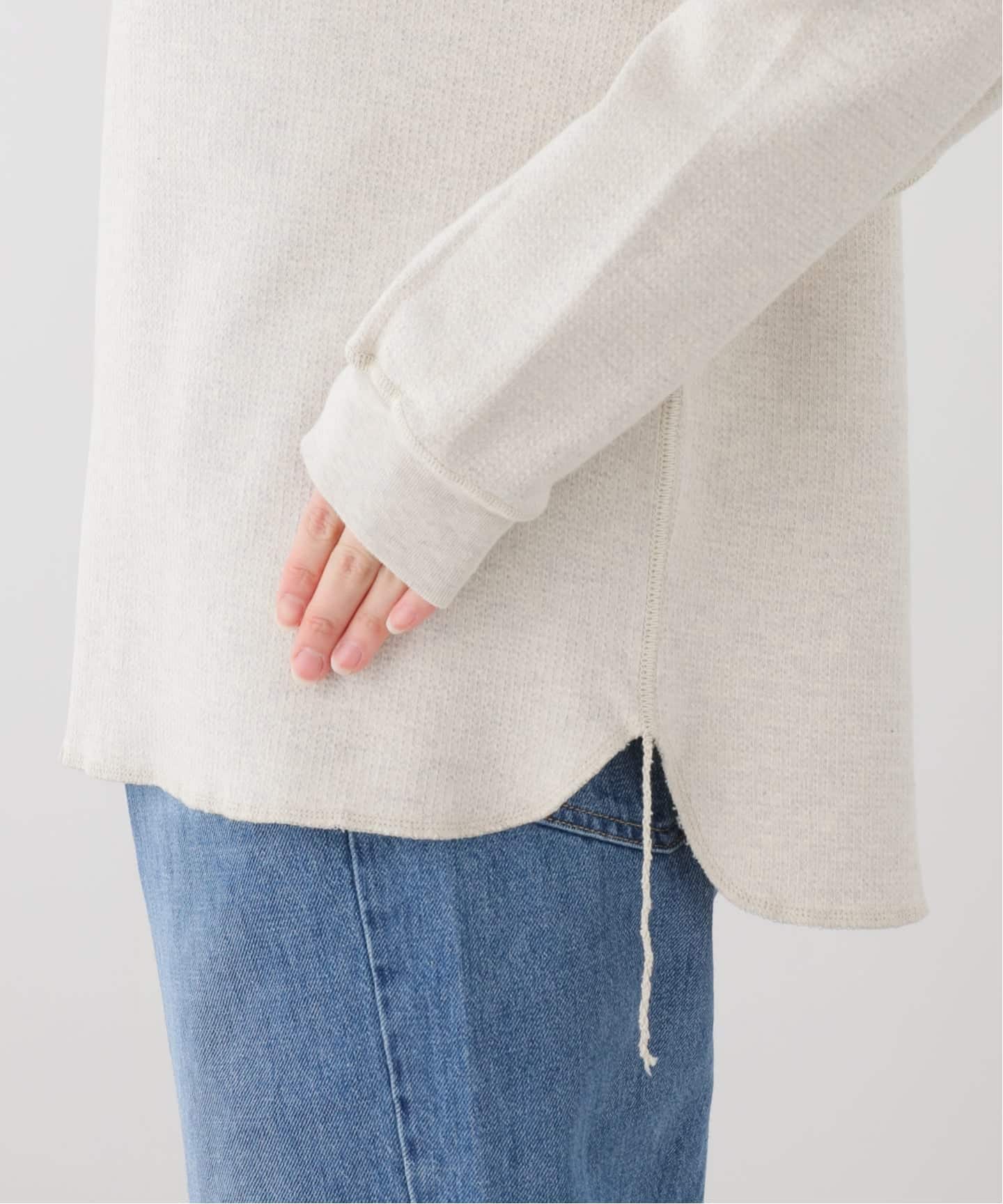 REMI RELIEF/レミ レリーフ】 W TUCK HENLEY NECK LONGSLEEVE TEE（T
