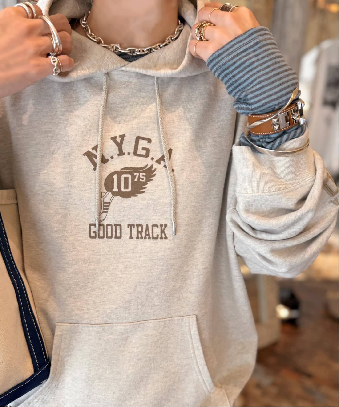 GOOD GRIEF!/グッド グリーフ】 NYGA EMB HOODIE（パーカー）｜L