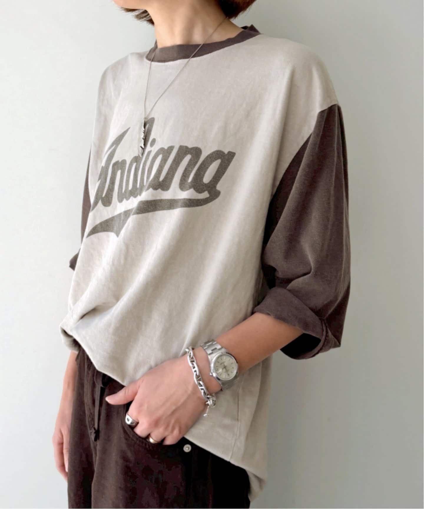 L'Appartement REMI RELIEF/レミレリーフBig T-sh REMI RELIEF（レミ レリーフ） tシャツ 別注LW加工20/-天竺BIGサイズ