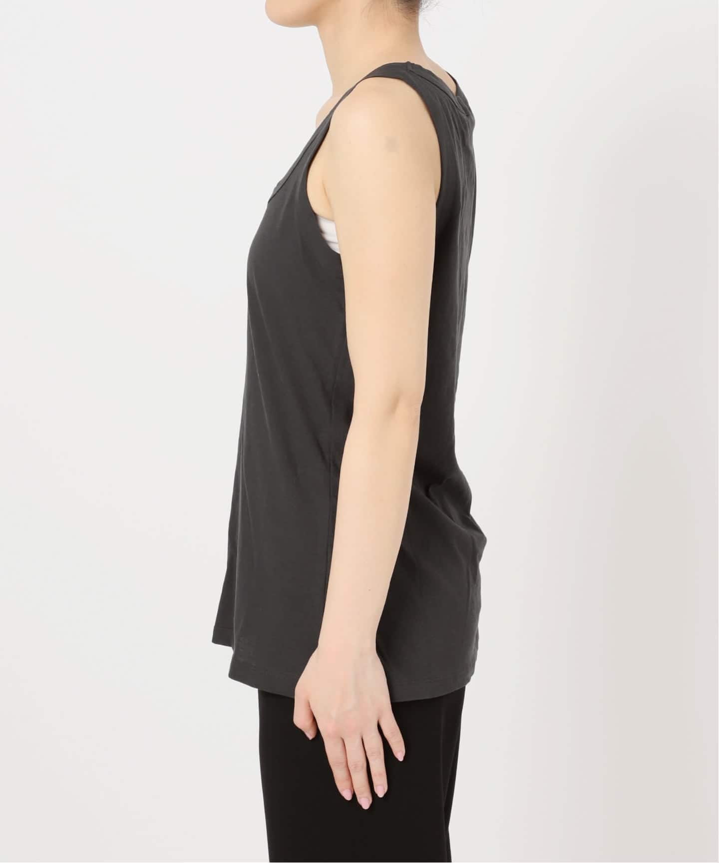 BELPER ブラック タンクトップ 新品タグ付き LIBERADD/リベラド】 CREW NECK TANK（タンクトップ）｜L'Appartement