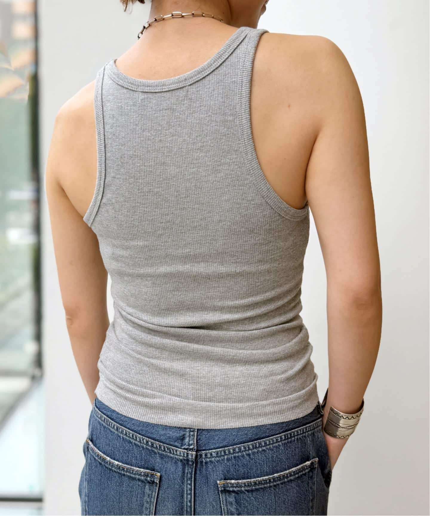ETERNE/イーターン】 HIGH NECK FITTED TANK（タンクトップ）｜L