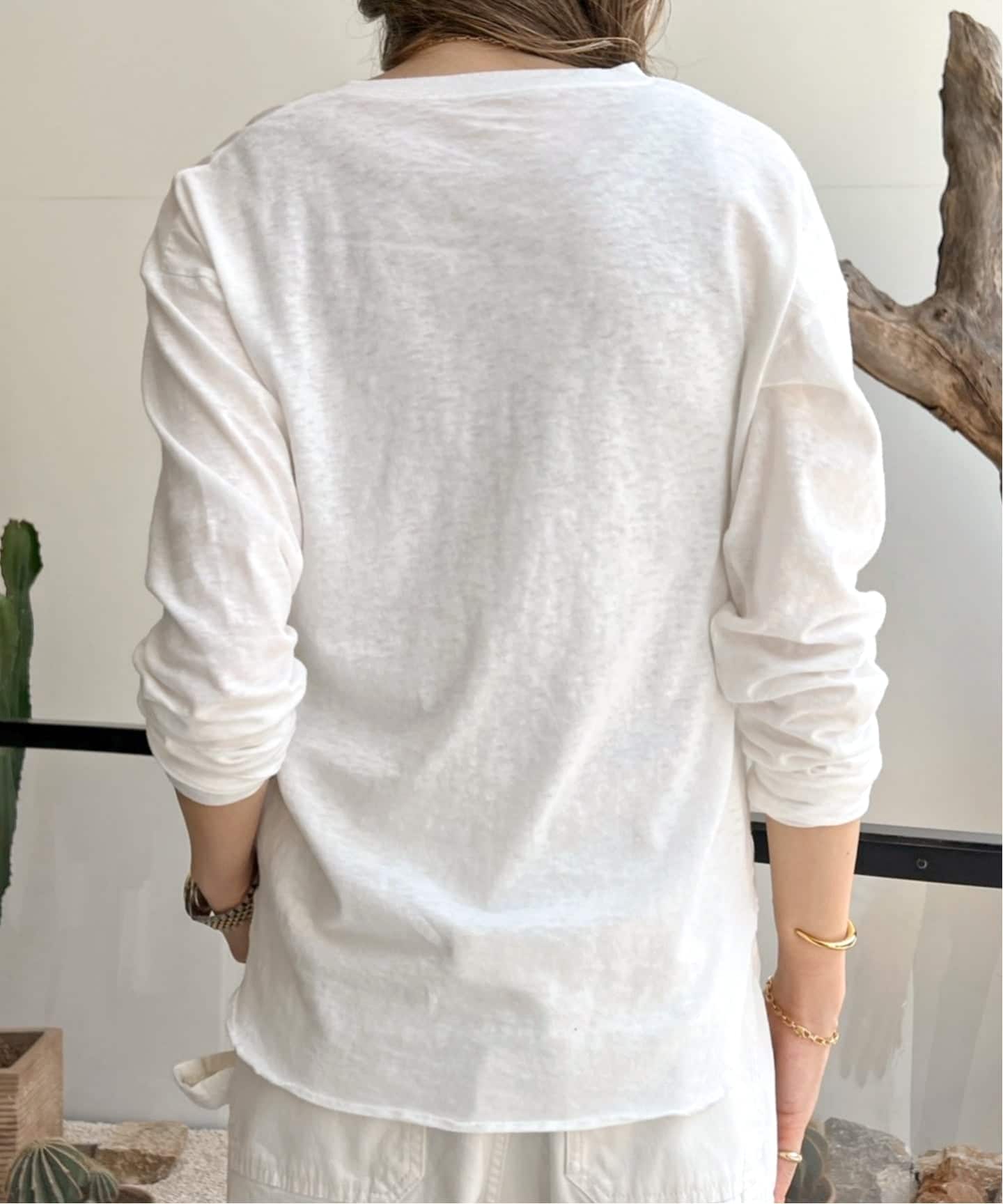 GOOD GRIEF!/グッド グリーフ】 ROUGH-COT HENLEY NECK TOP（Tシャツ