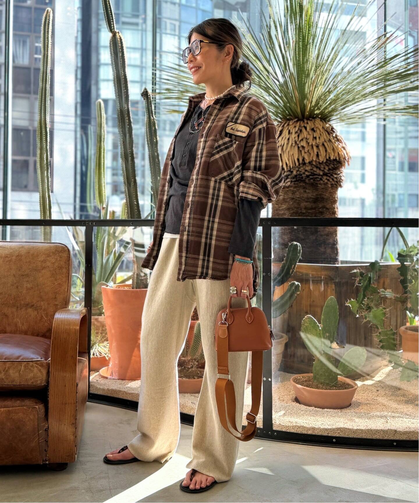 GOOD GRIEF!/グッド グリーフ】 ROUGH-COT HENLEY NECK TOP（Tシャツ