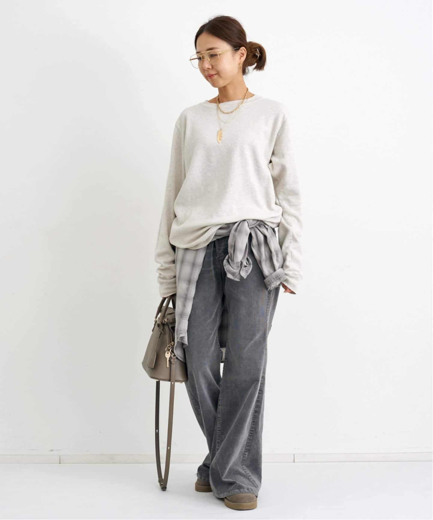 REMI RELIEF/レミ レリーフ】 W TUCK LONG SLEEVE T SHIRT（Tシャツ