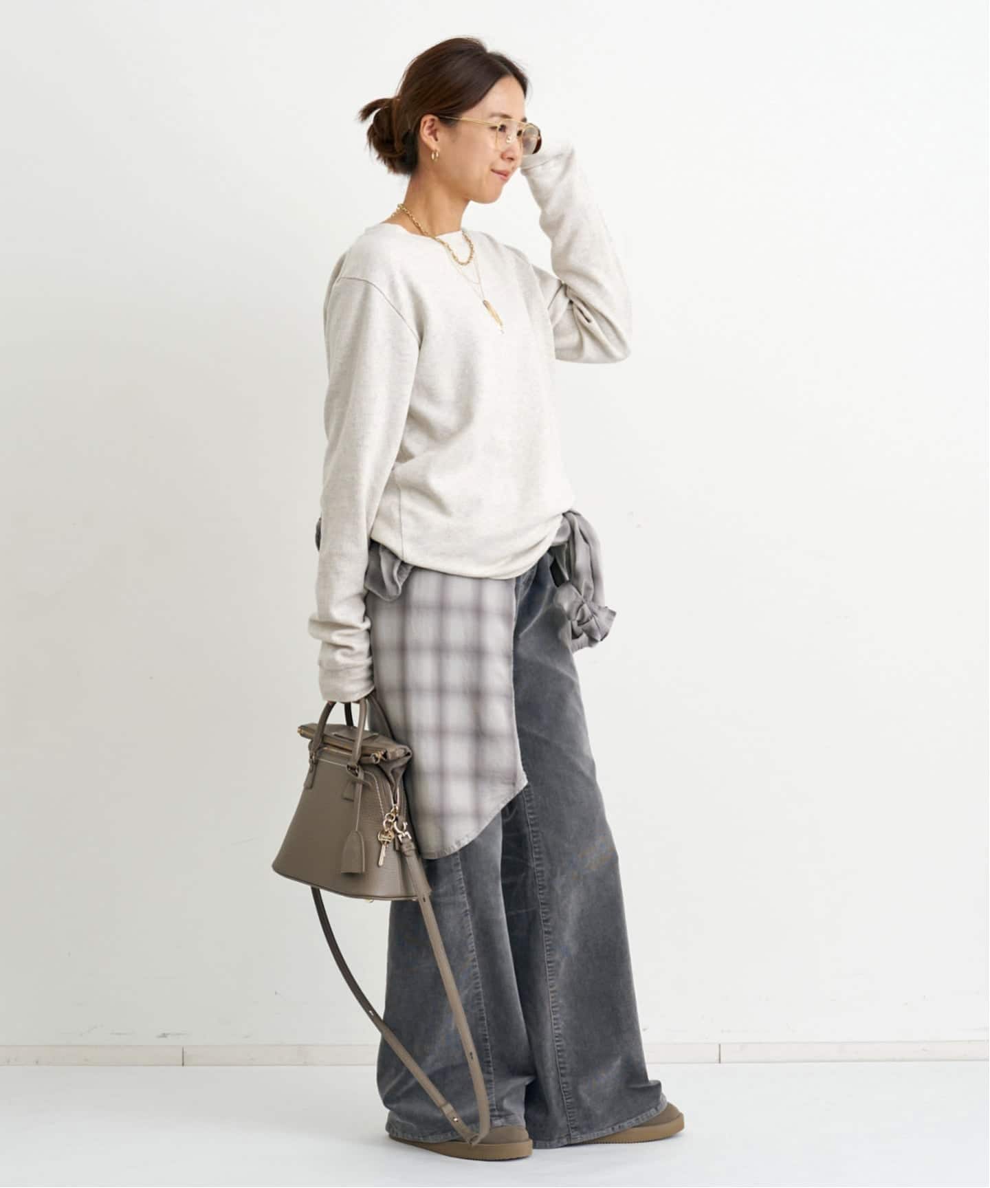 REMI RELIEF/レミ レリーフ】 W TUCK LONG SLEEVE T SHIRT（Tシャツ