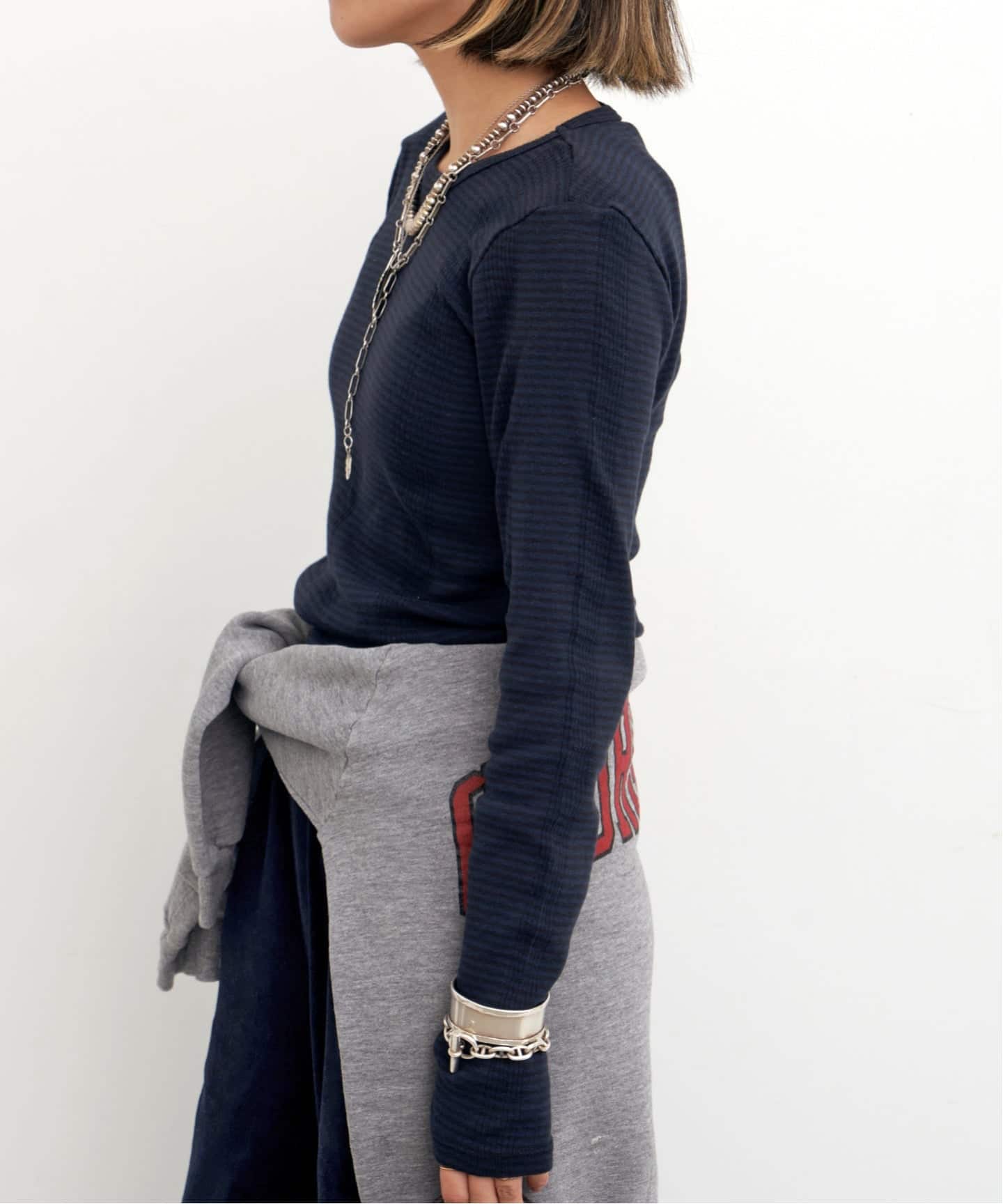 完売！新品☆L'Appartement グッド グリーフ BEANIE☆紺 GOOD GRIEF!/グッド グリーフ】 Border Long Sleeve Tee（Tシャツ
