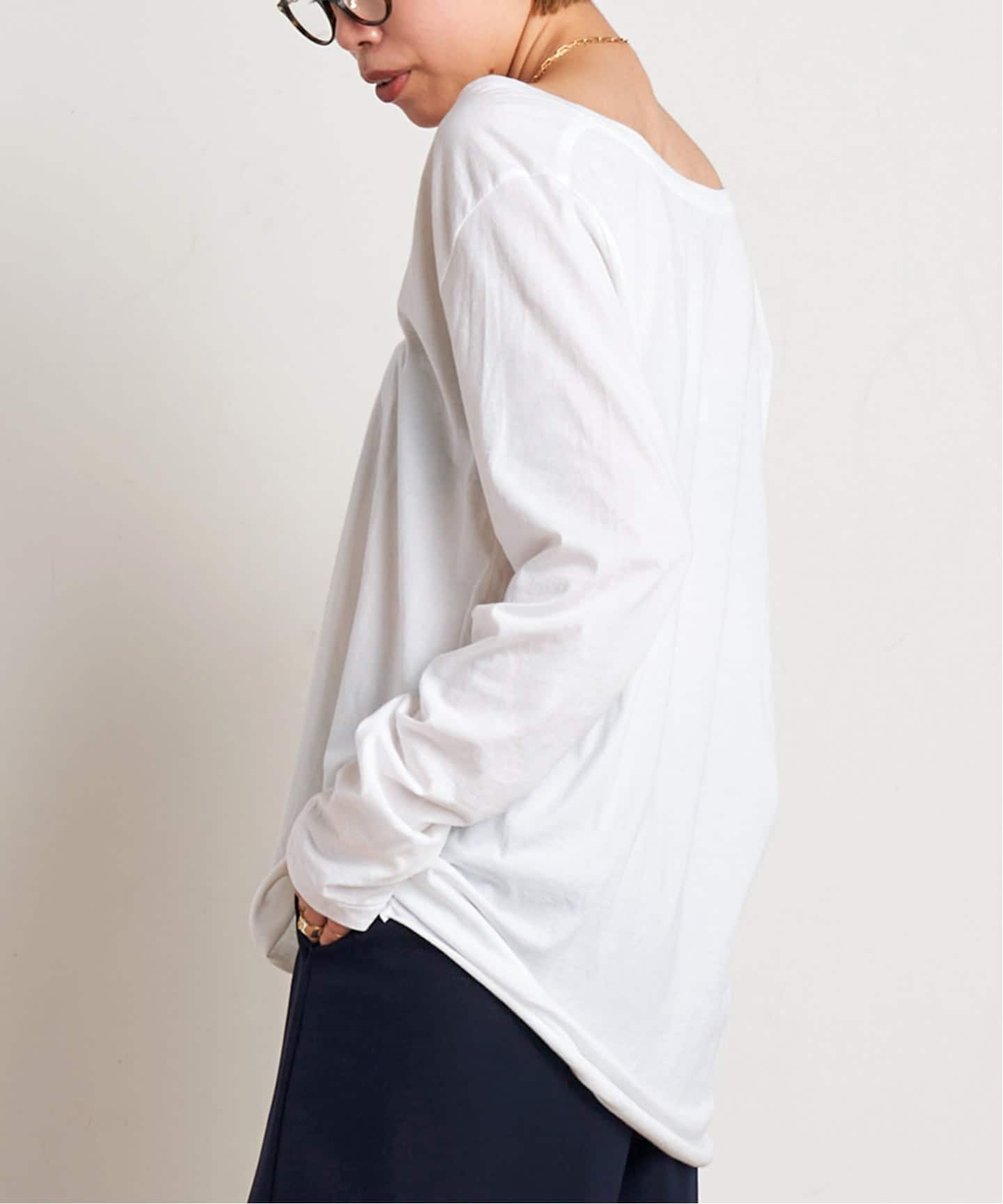 AP STUDIO Low-necked T-sh 新品 Low-necked T-sh（Tシャツ／カットソー）｜AP STUDIO（エーピー