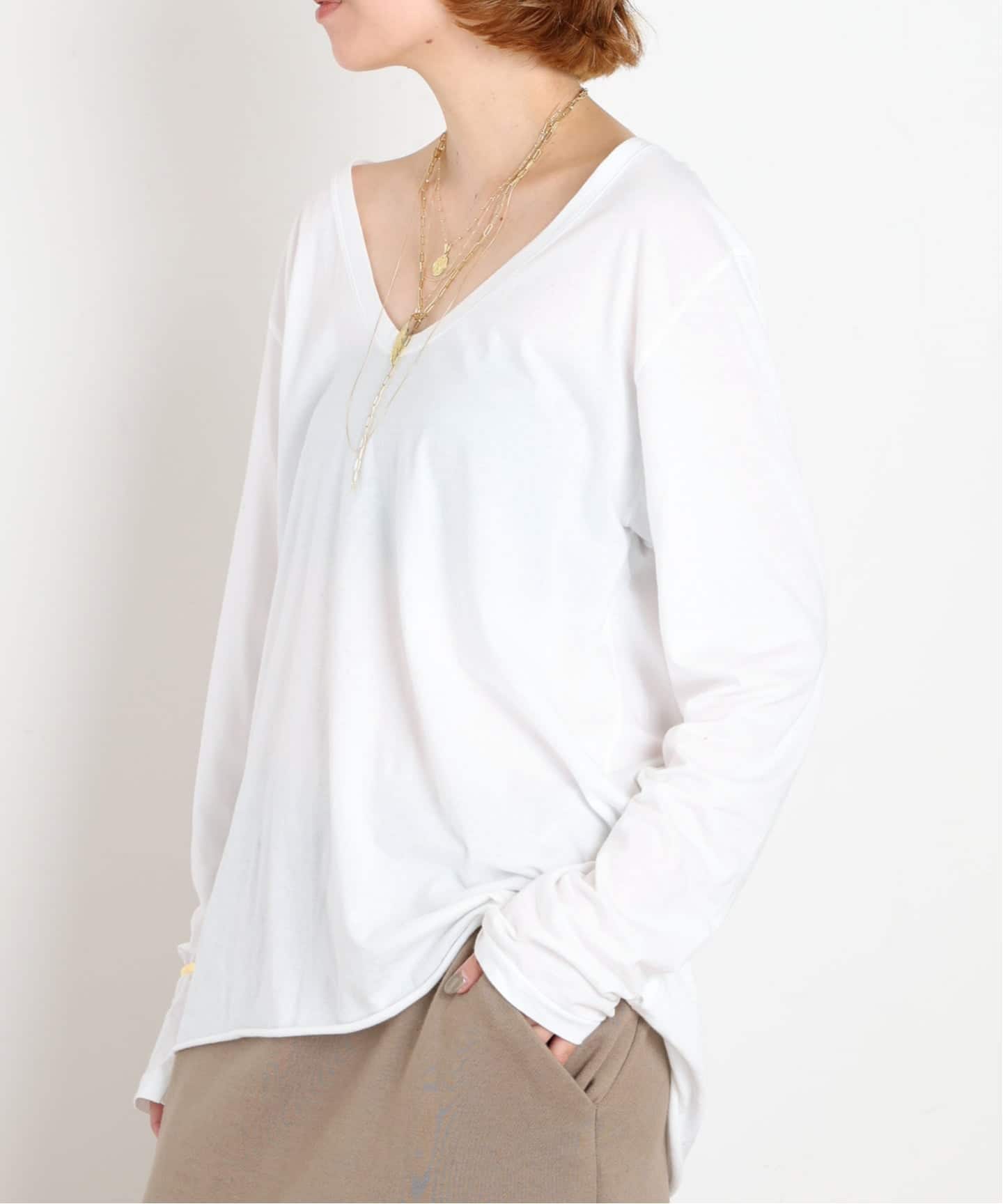 Low-necked T-sh（Tシャツ／カットソー）｜AP STUDIO（エーピー