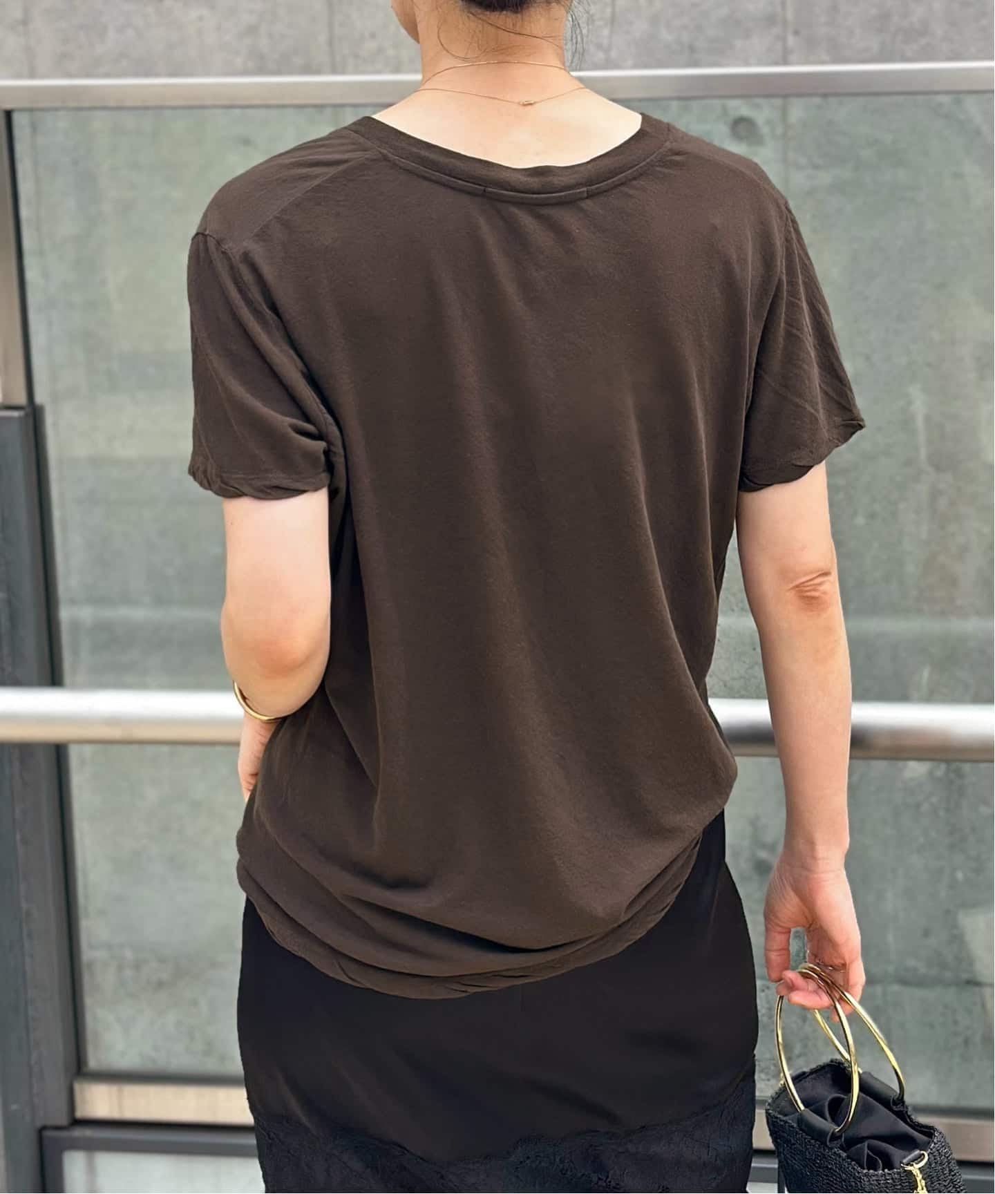 コットンリネンVネックTシャツ（Tシャツ／カットソー）｜AP STUDIO