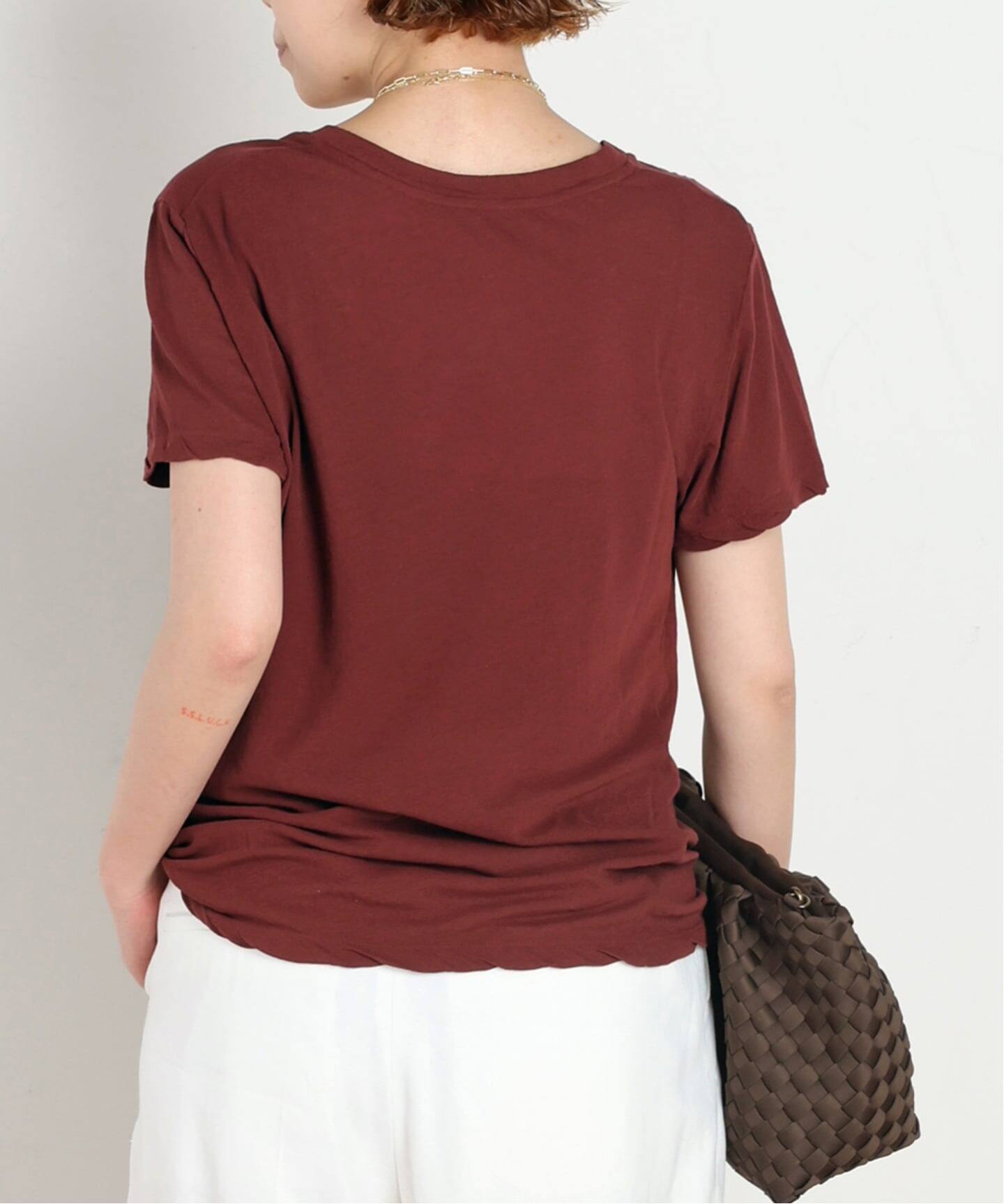 コットンリネンVネックTシャツ（Tシャツ／カットソー）｜AP STUDIO