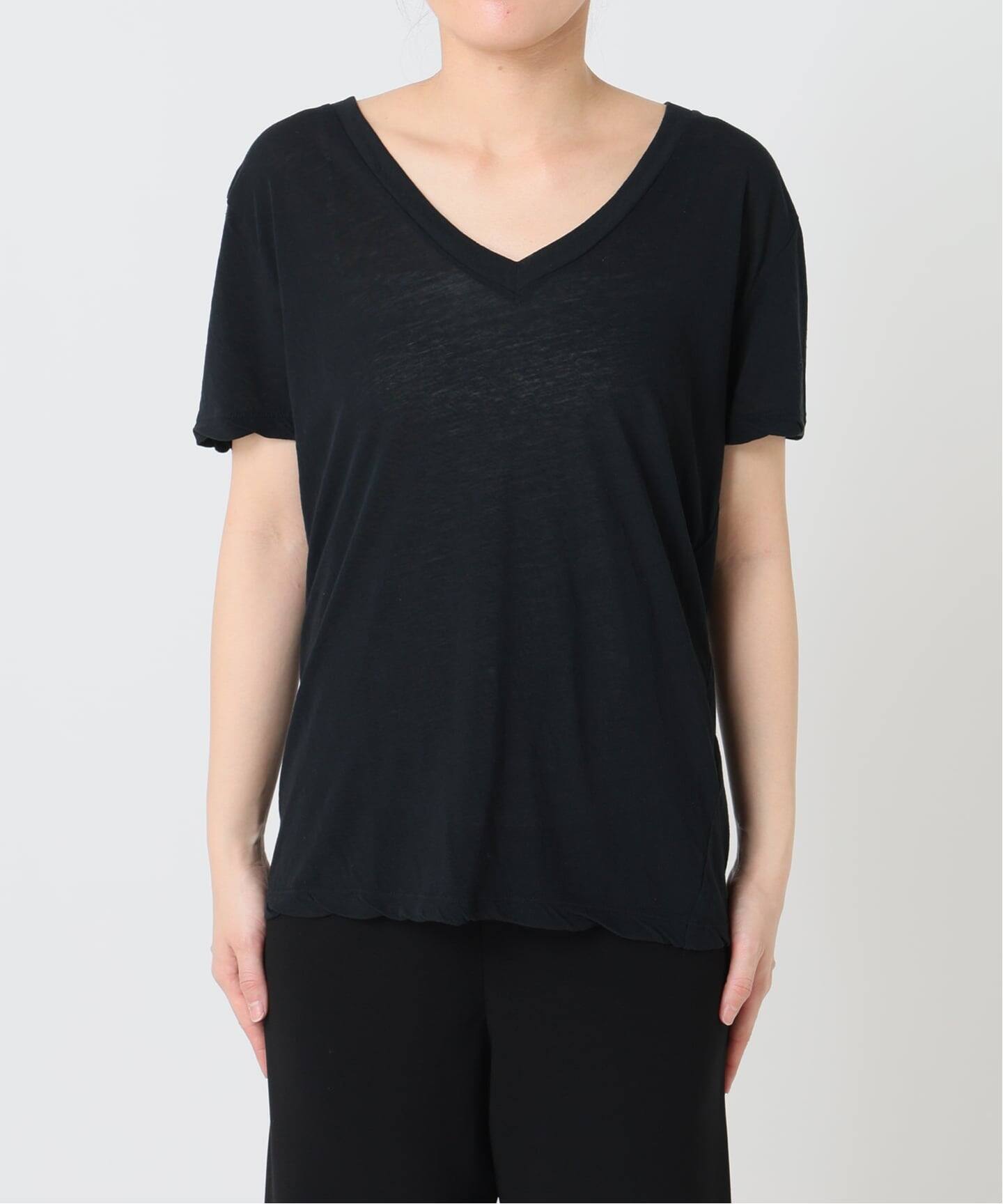 コットンリネンVネックTシャツ（Tシャツ／カットソー）｜AP STUDIO