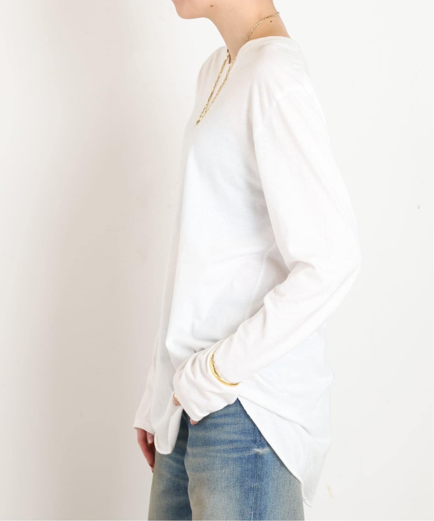 New round tail T-sh（Tシャツ／カットソー）｜AP STUDIO（エーピー