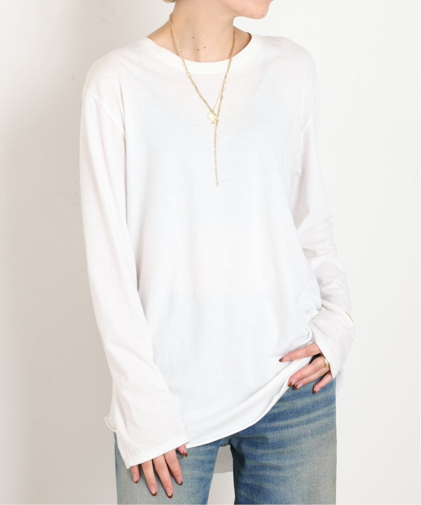 New round tail T-sh（Tシャツ／カットソー）｜AP STUDIO（エーピー