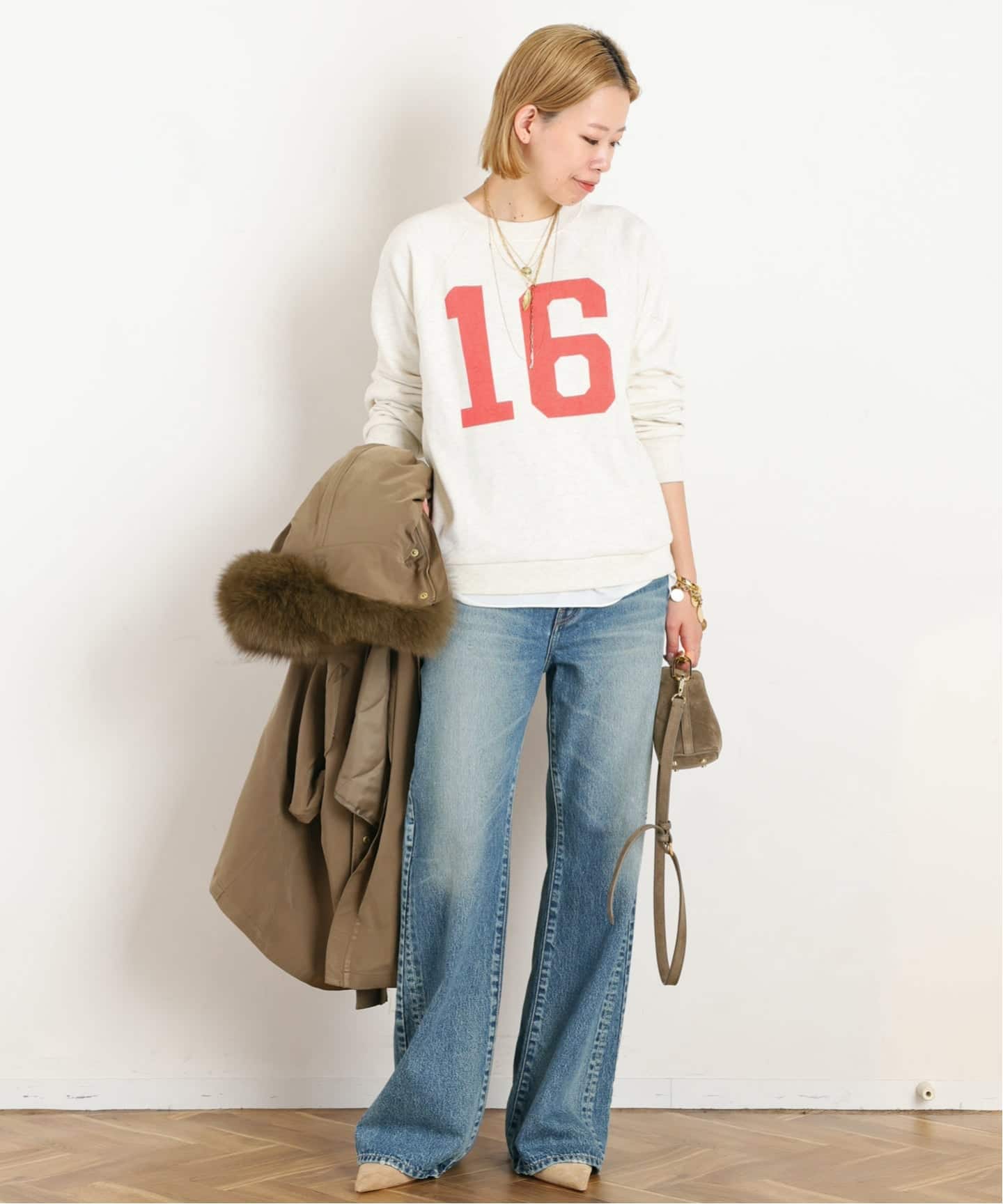 予約》print T/C sweat Pullover（スウェット）｜AP STUDIO（エーピー