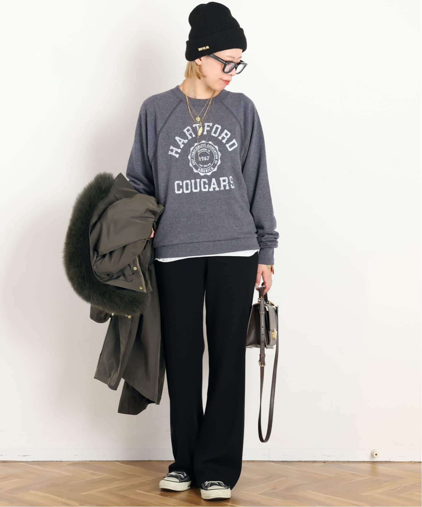 予約》college print sweat Pullover（スウェット）｜AP STUDIO
