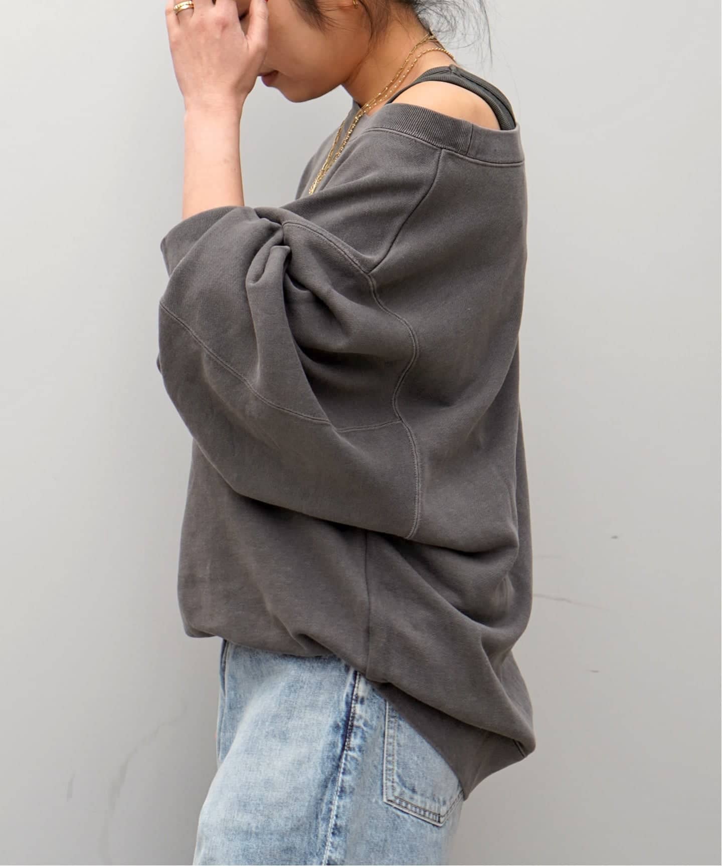 ヴィンテージオフショルダープルオーバー（Tシャツ／カットソー）｜AP