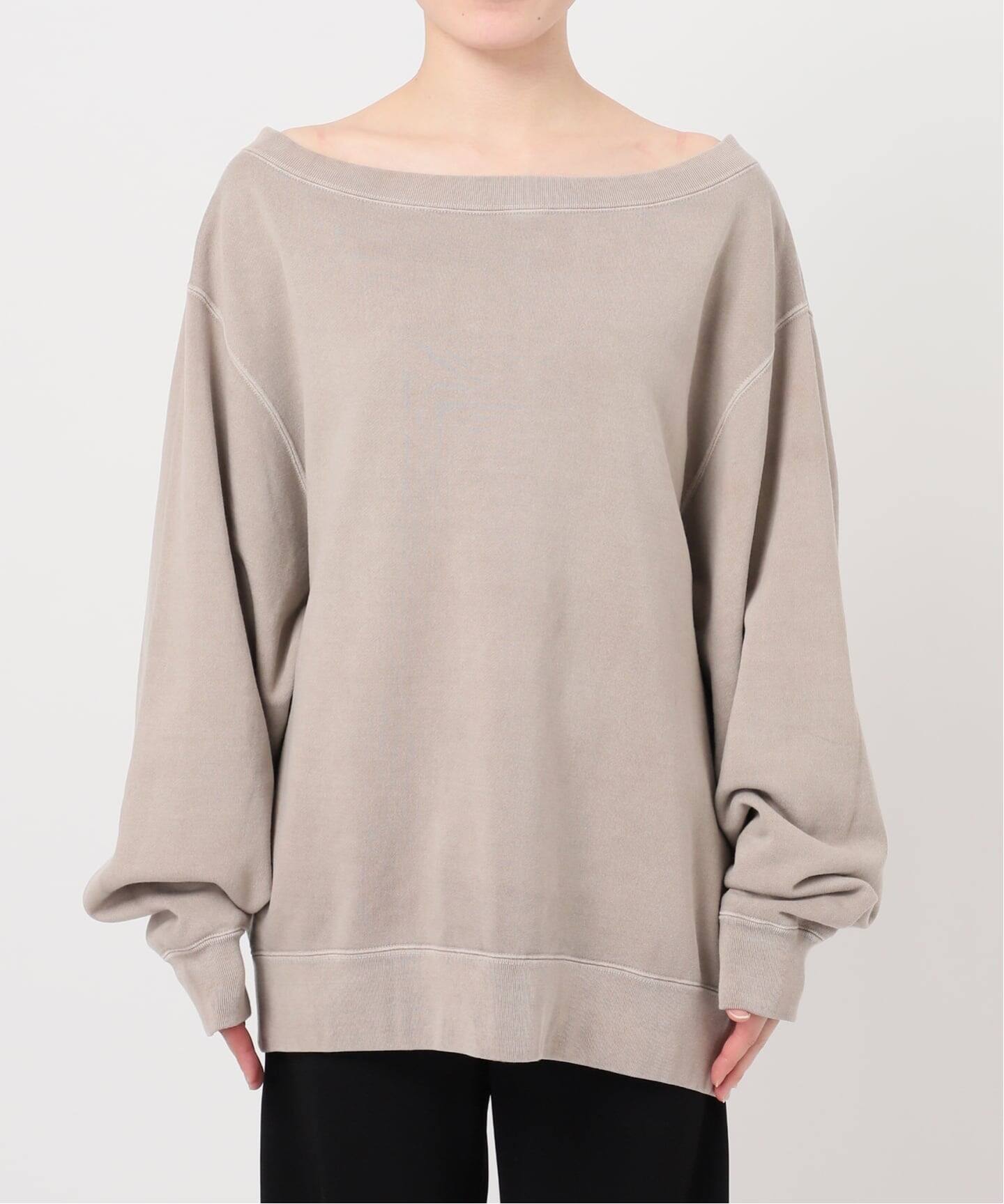 AP STUDIO 26SS ヴィンテージオフショルダープルオーバーベージュ ヴィンテージオフショルダープルオーバー（Tシャツ／カットソー）｜AP