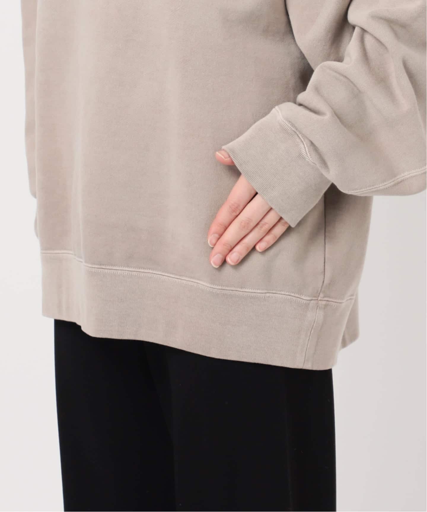 AP STUDIO 26SS ヴィンテージオフショルダープルオーバーベージュ ヴィンテージオフショルダープルオーバー（Tシャツ／カットソー）｜AP