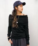 *ドレープオフショルダープルオーバー