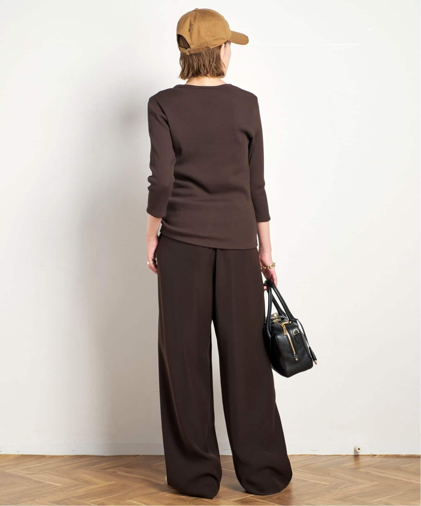 リブUネックプルオーバー（Tシャツ／カットソー）｜AP STUDIO