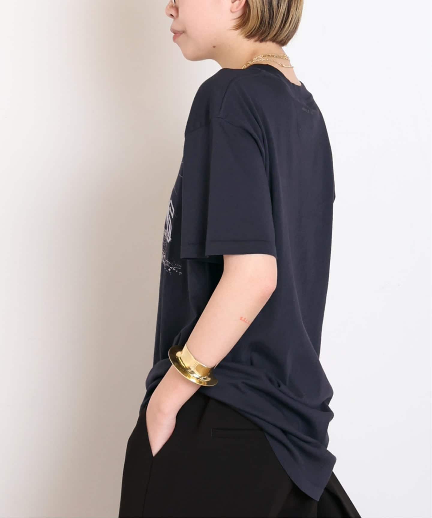 AP STUDIO ANINE BING ブラック Tシャツ ANINE BING/アニン ビン】WALKER TEE CALIFORNIA（Tシャツ／カットソー