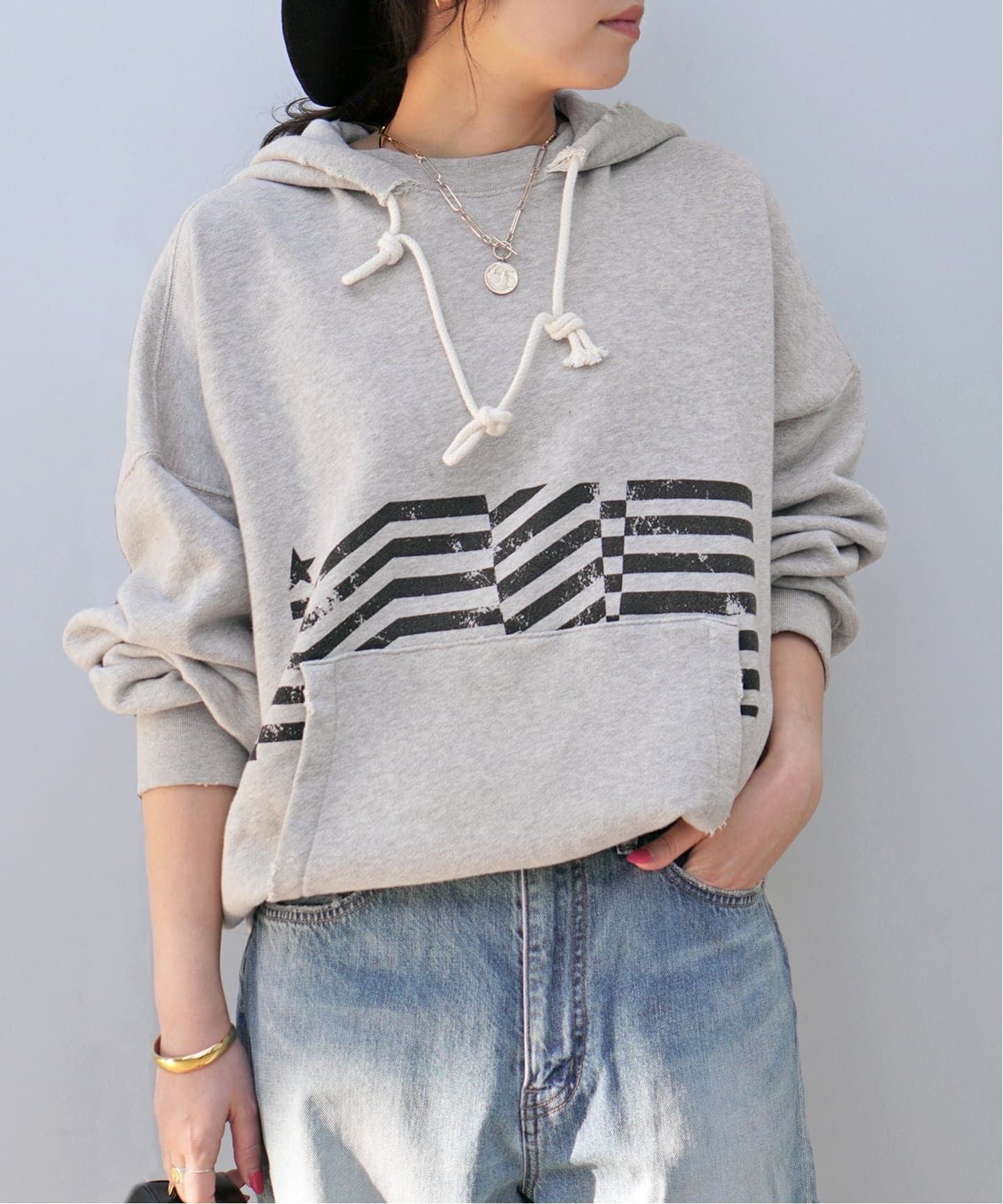 ゴールデングース ジャージプルオーバー パーカー GOLDEN GOOSE / ゴールデングース】PRINT HOODIE PULLOVER（パーカー