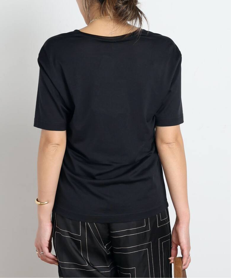 TOTEME/トーテム】Cotton silk tee(BLACK)（Tシャツ／カットソー）｜AP 