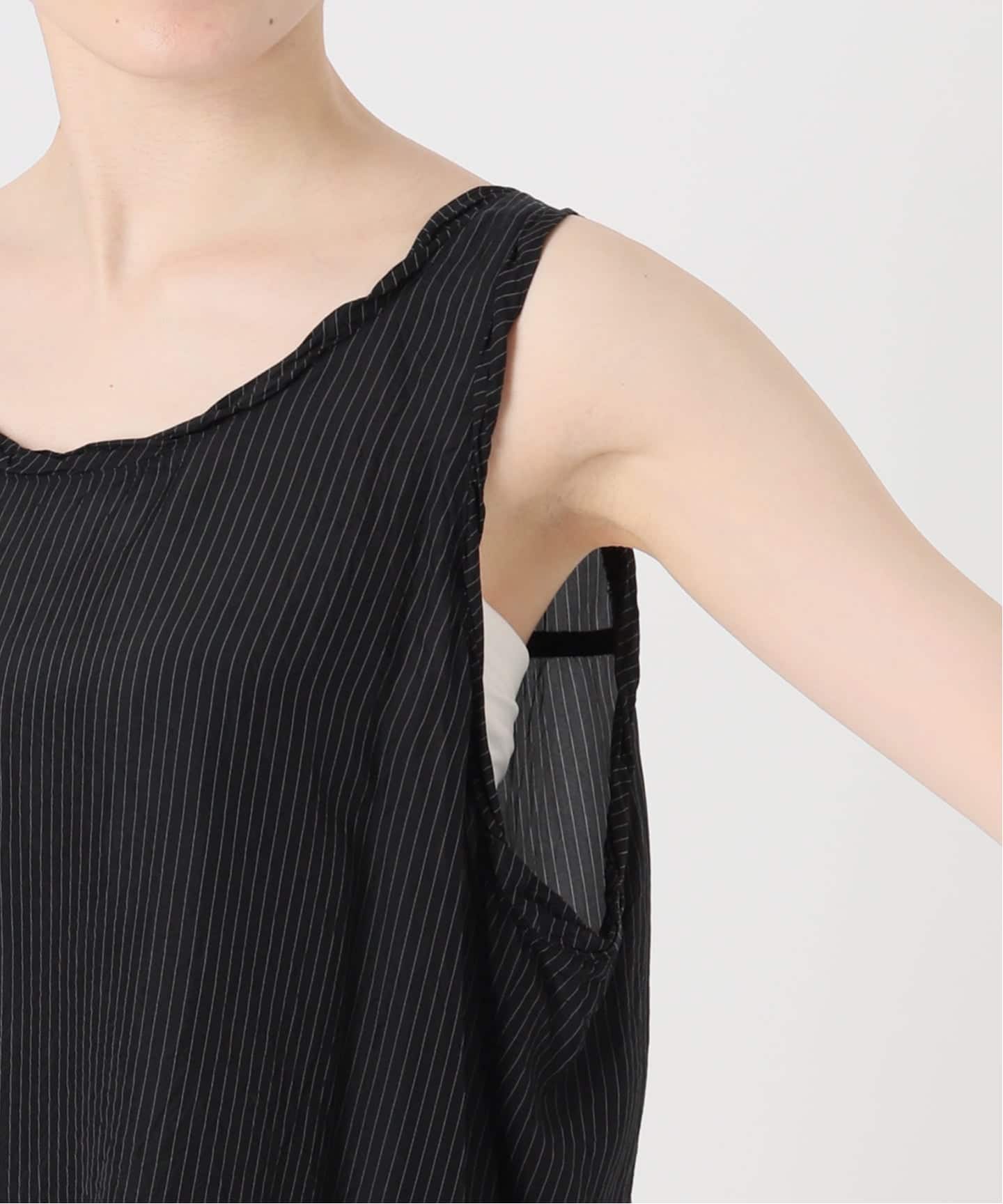 ARCHIVE STANCE/アーカイブスタンス】washed stripe cupro tank