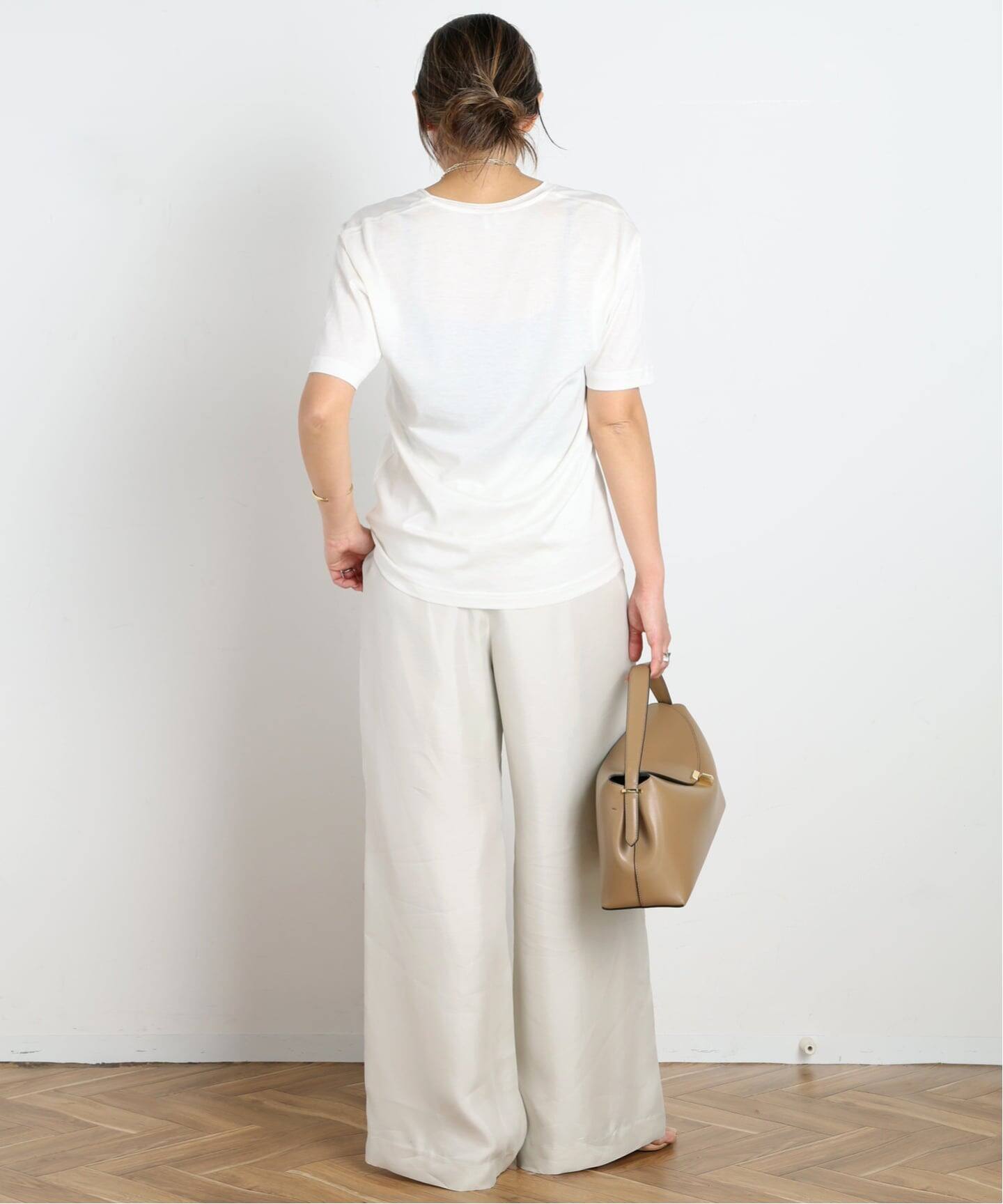 TOTEME/トーテム】Cotton silk tee(WHITE)（Tシャツ／カットソー）｜AP