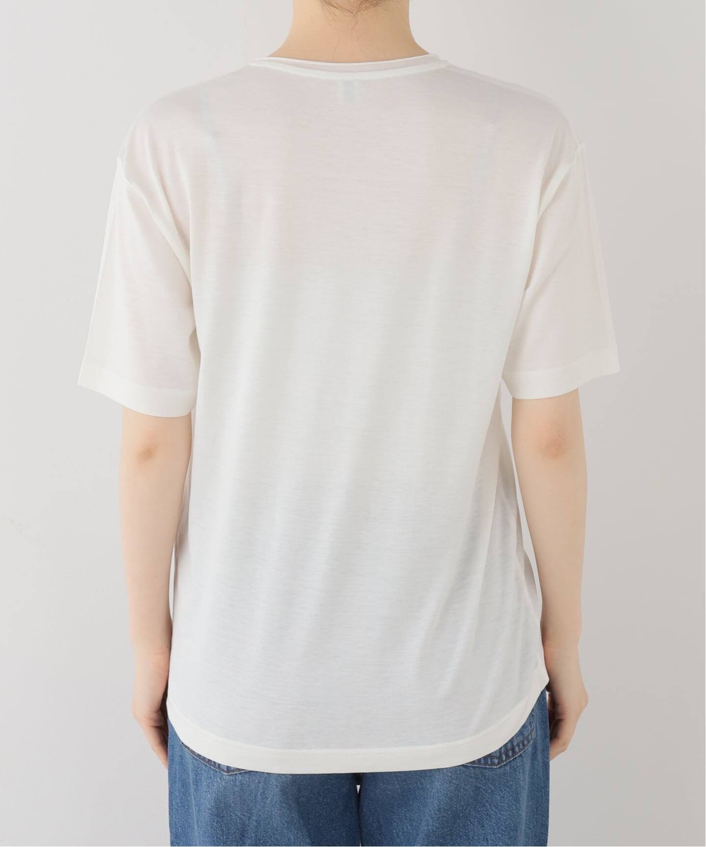TOTEME/トーテム】Cotton silk tee(WHITE)（Tシャツ／カットソー）｜AP