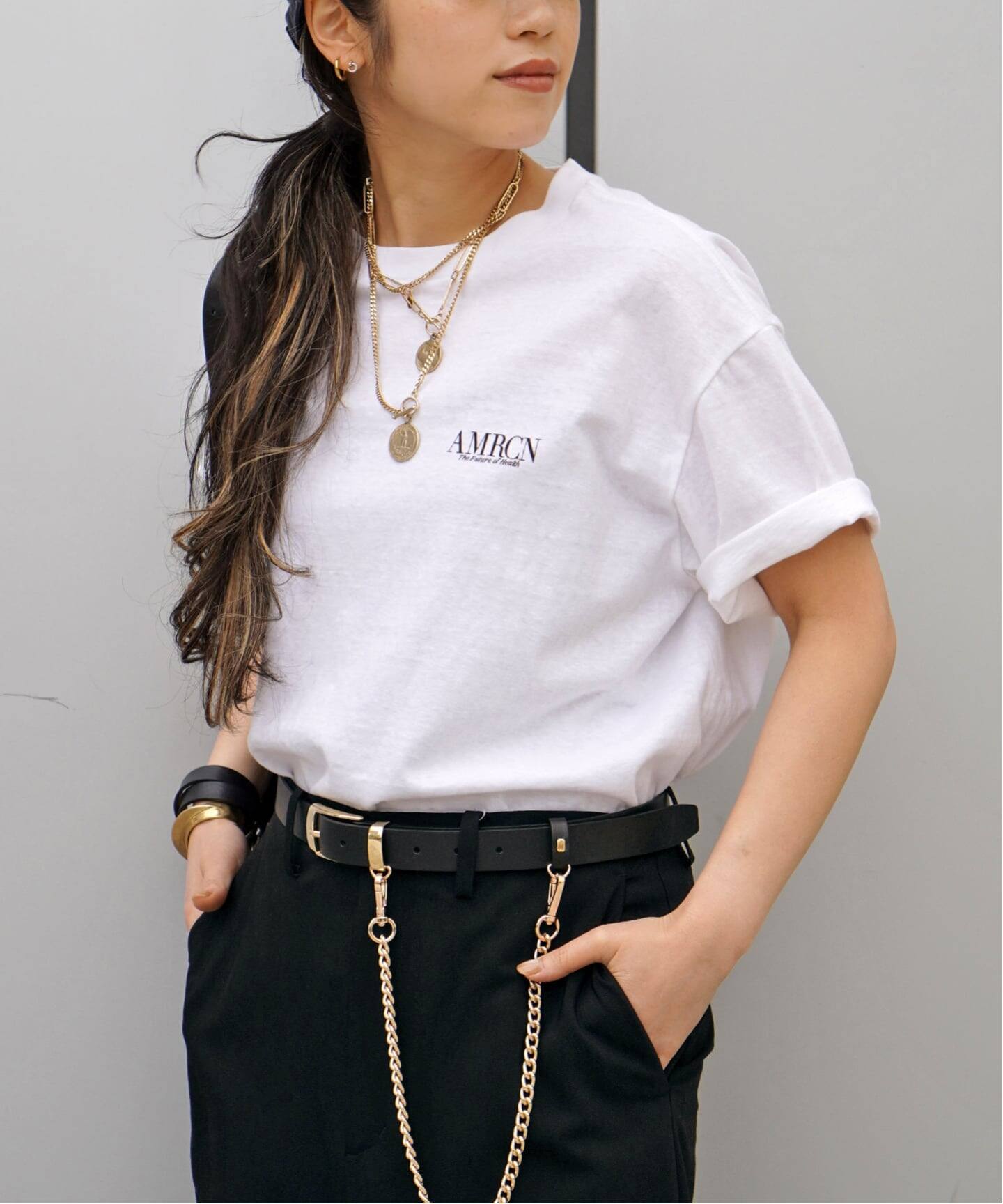 AMERICANA/アメリカーナ】別注 BASIC PRINT T（Tシャツ／カットソー